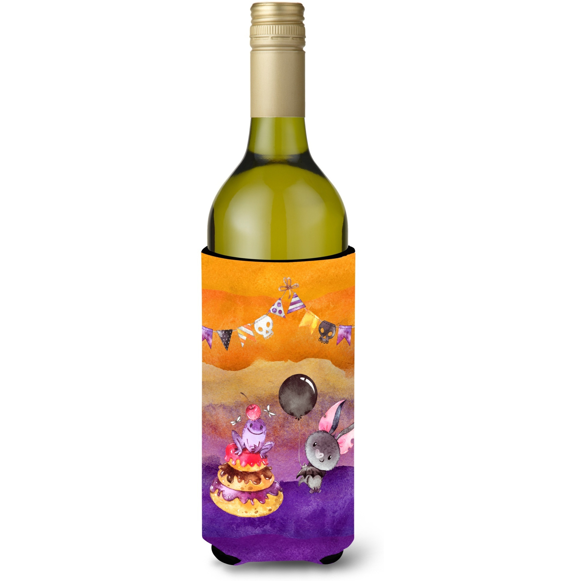 &quotCaroline's Treasures BB7463LITERK Halloween Sweets Party Wine Bottle Hugger cold-beverage-koozies, 750 ml, Multicolor"