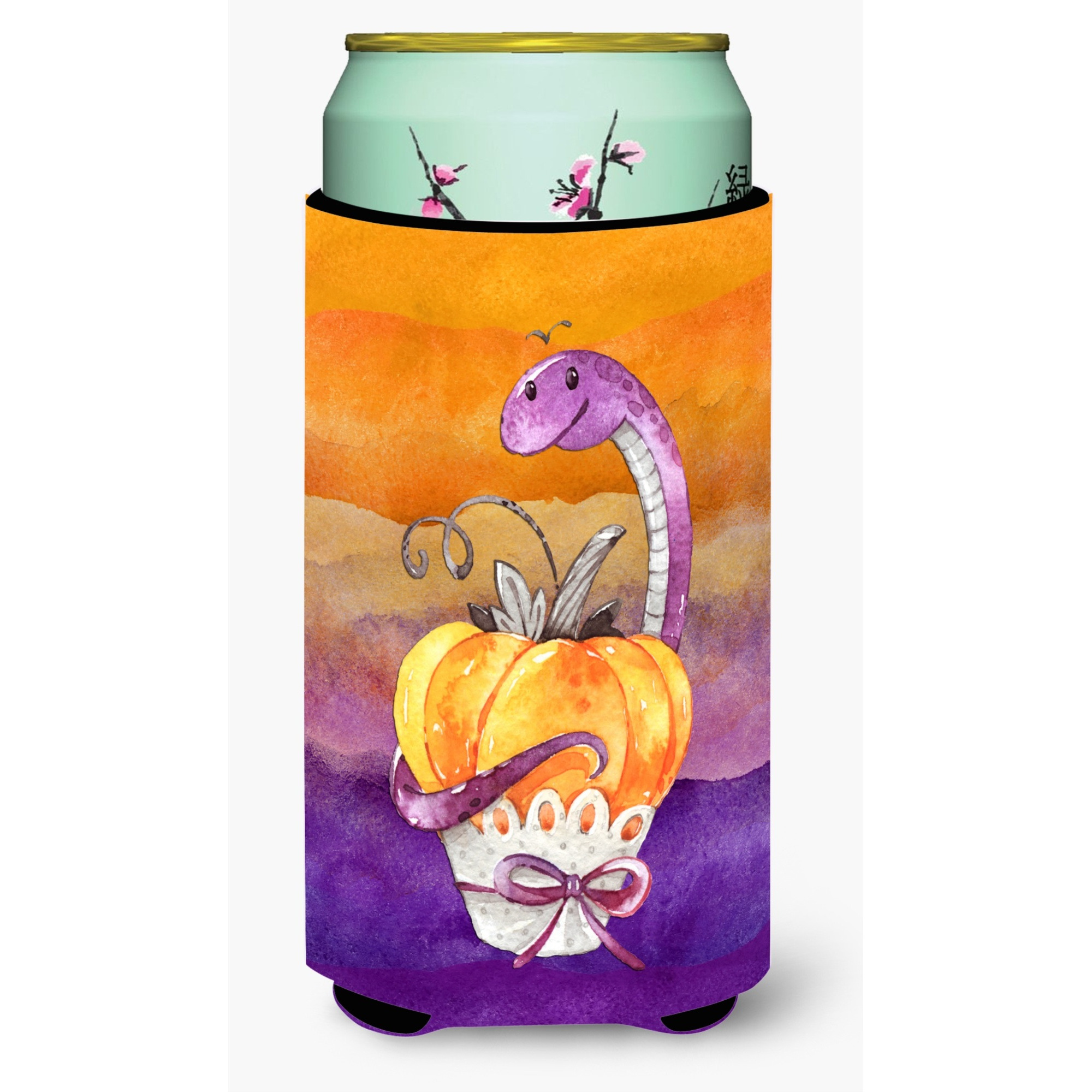 &quotCaroline's Treasures BB7465TBC Halloween Pumpkin Snake Tall Boy Hugger cold-beverage-koozies, Multicolor"