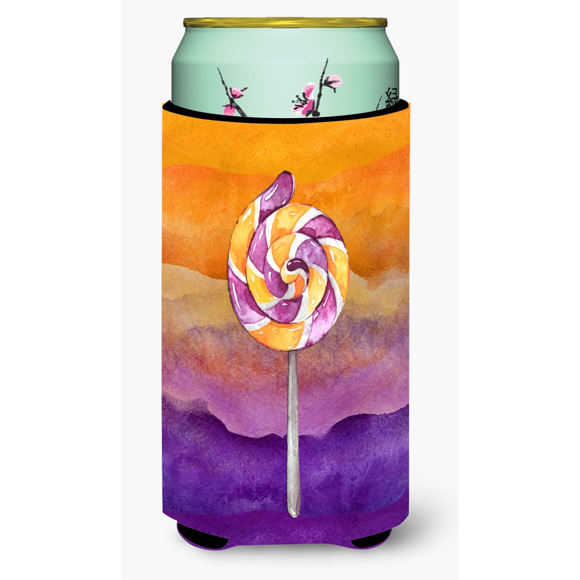 &quotCaroline's Treasures BB7466TBC Halloween Sucker Lollipop Tall Boy Hugger cold-beverage-koozies, Multicolor"
