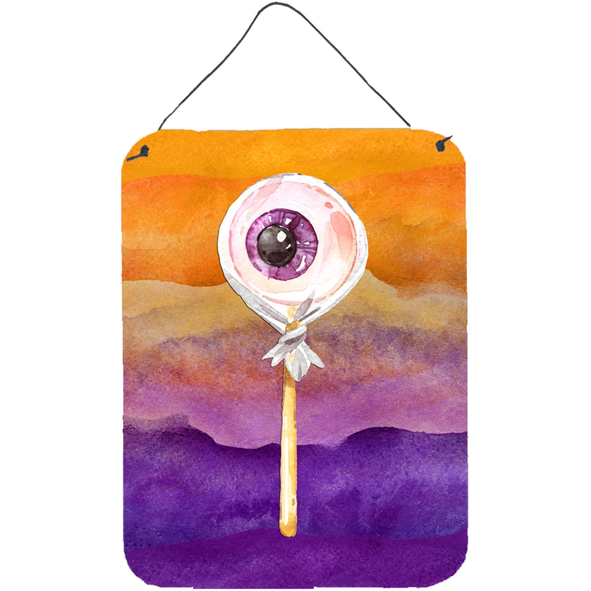 &quotCaroline's Treasures Halloween Eye Ball Lollipop Door Hanging Prints wall-decor, Multicolor"