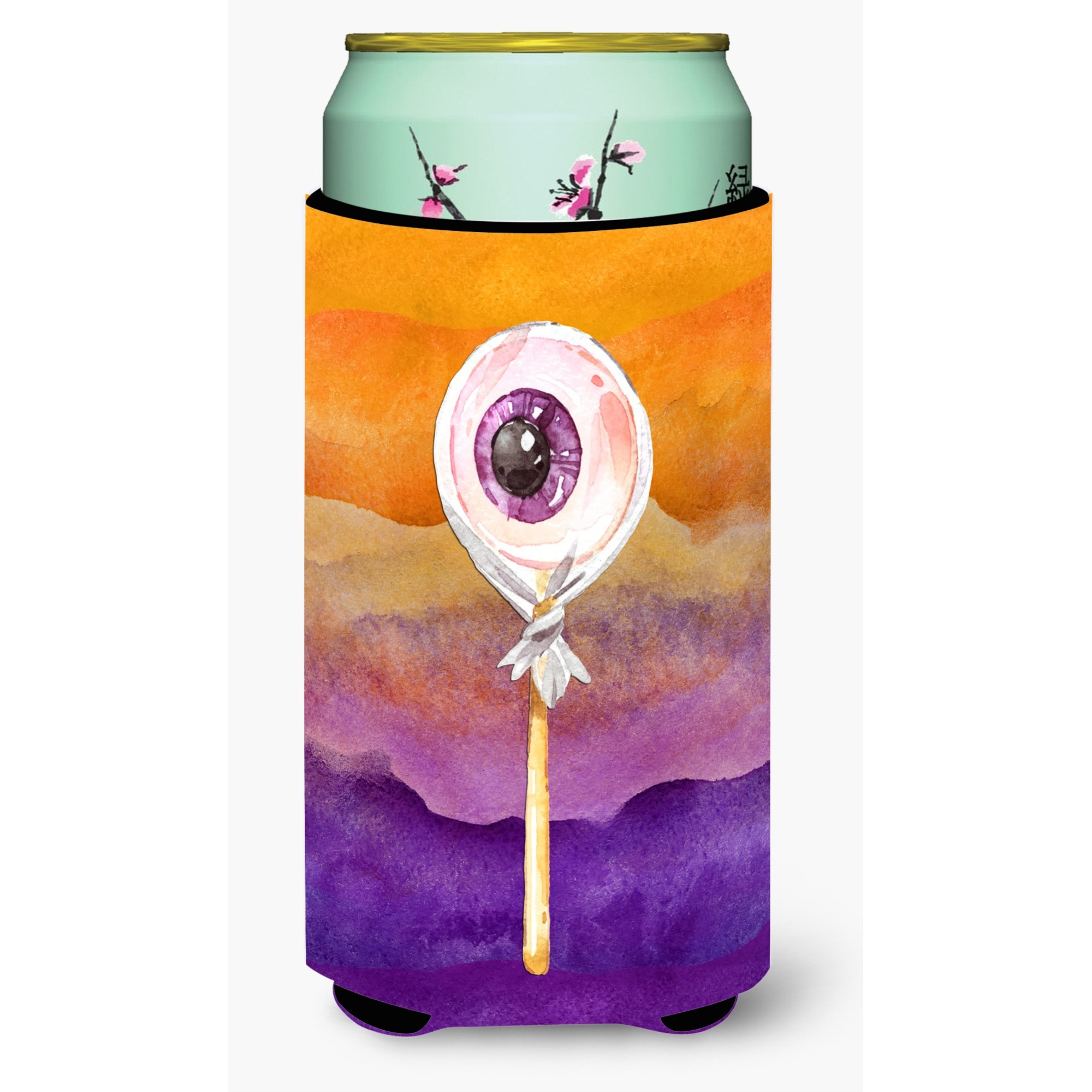 &quotCaroline's Treasures BB7467TBC Halloween Eye Ball Lollipop Tall Boy Hugger cold-beverage-koozies, Multicolor"