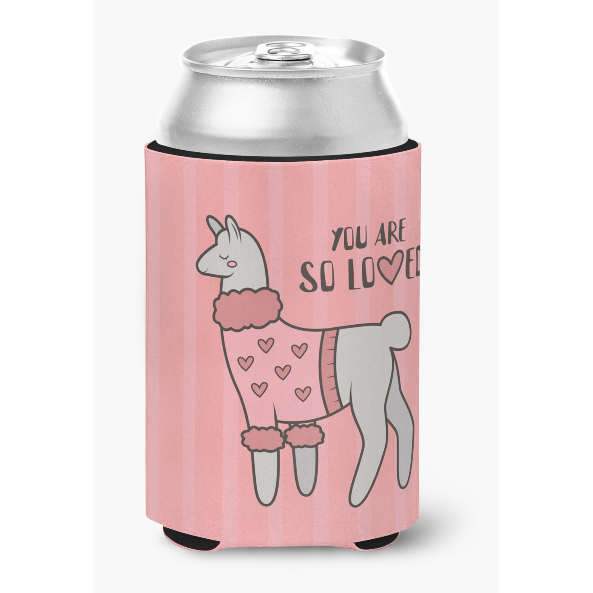 &quotCaroline's Treasures BB7469CC Nursery You are so Loved Llama Can or Bottle Hugger cold-beverage-koozies, Multicolor"