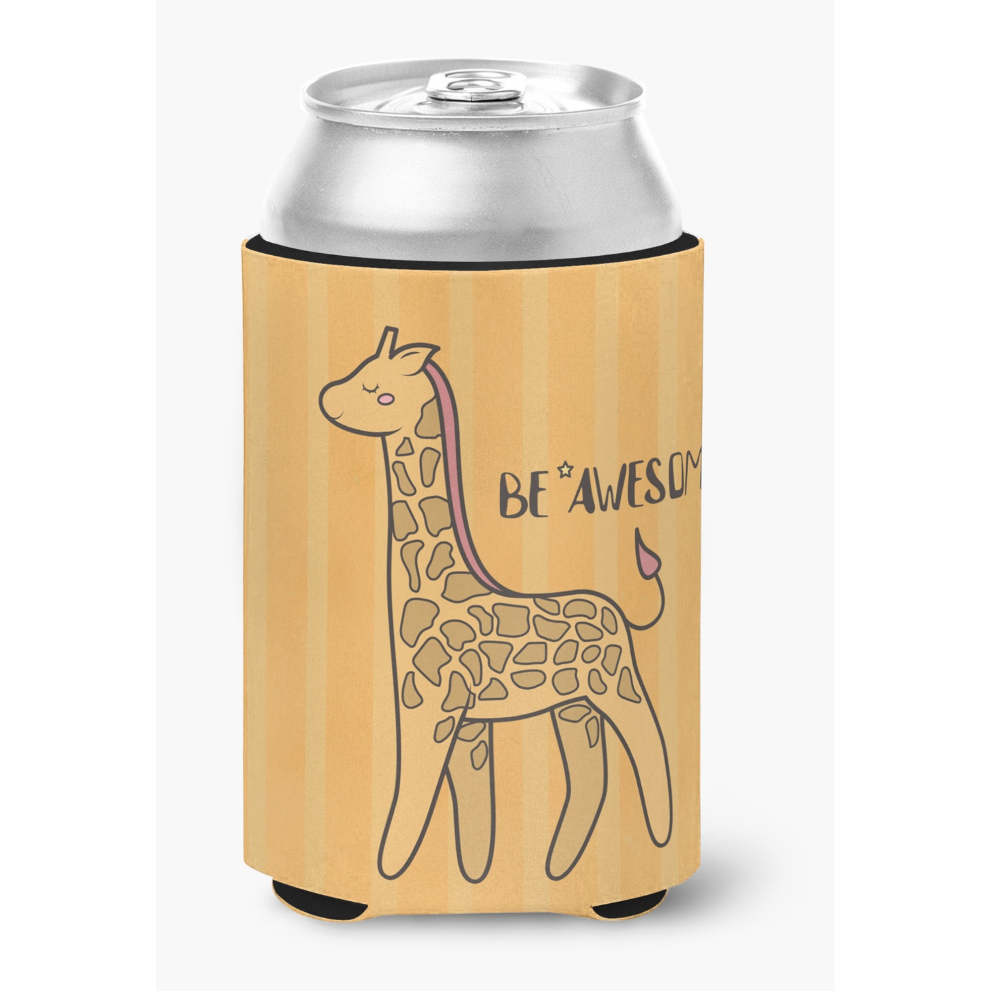 &quotCaroline's Treasures BB7474CC Nursery Be Awesome Griaffe Can or Bottle Hugger cold-beverage-koozies, Multicolor"
