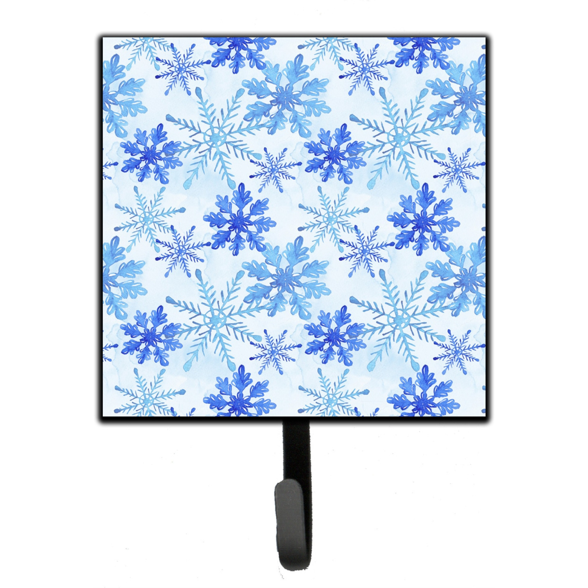 &quotCaroline's Treasures Blue Snowflakes Watercolor Wall Hook, Small, Multicolor"