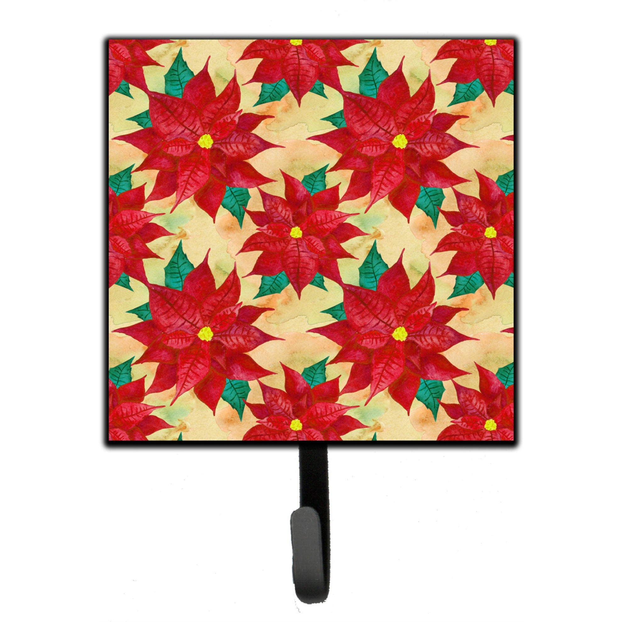 &quotCaroline's Treasures Poinsettia Christmas Wall Hook, Small, Multicolor"