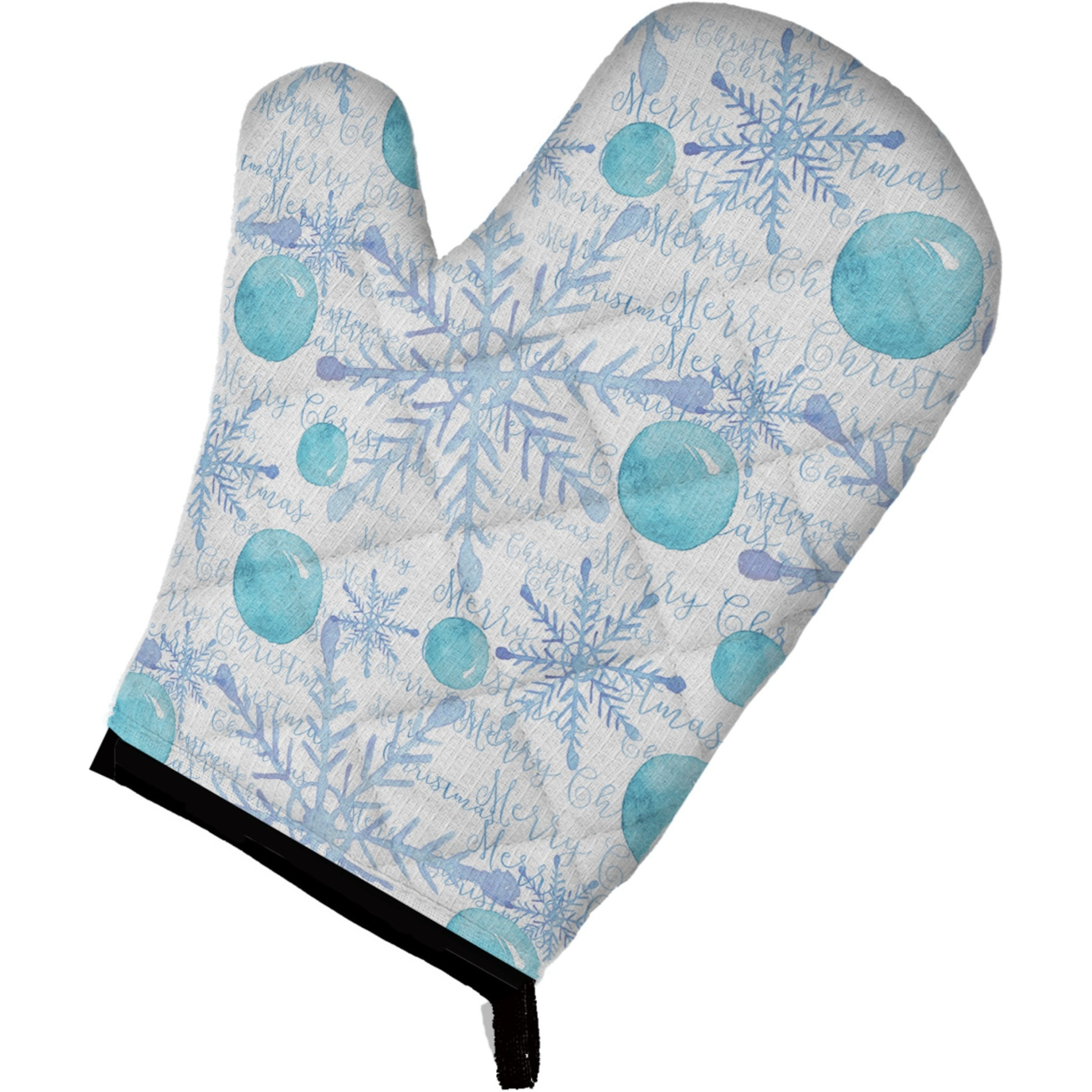 &quotCaroline's Treasures Winter Snowflakes on White Decorated Oven Mitt, 12"" x 8.5"", Multicolor"