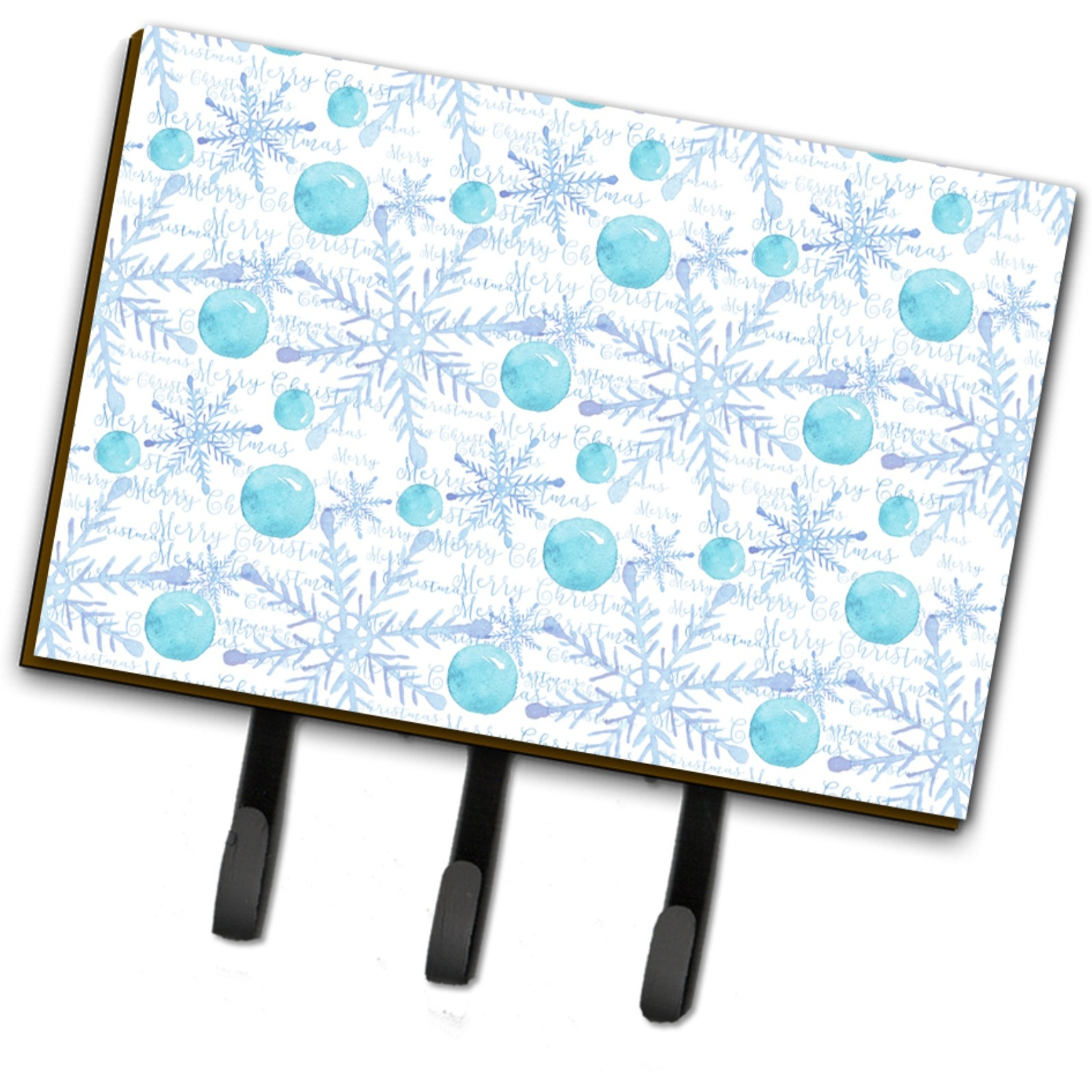 &quotCaroline's Treasures Winter Snowflakes on White Wall Hook, Triple, Multicolor"