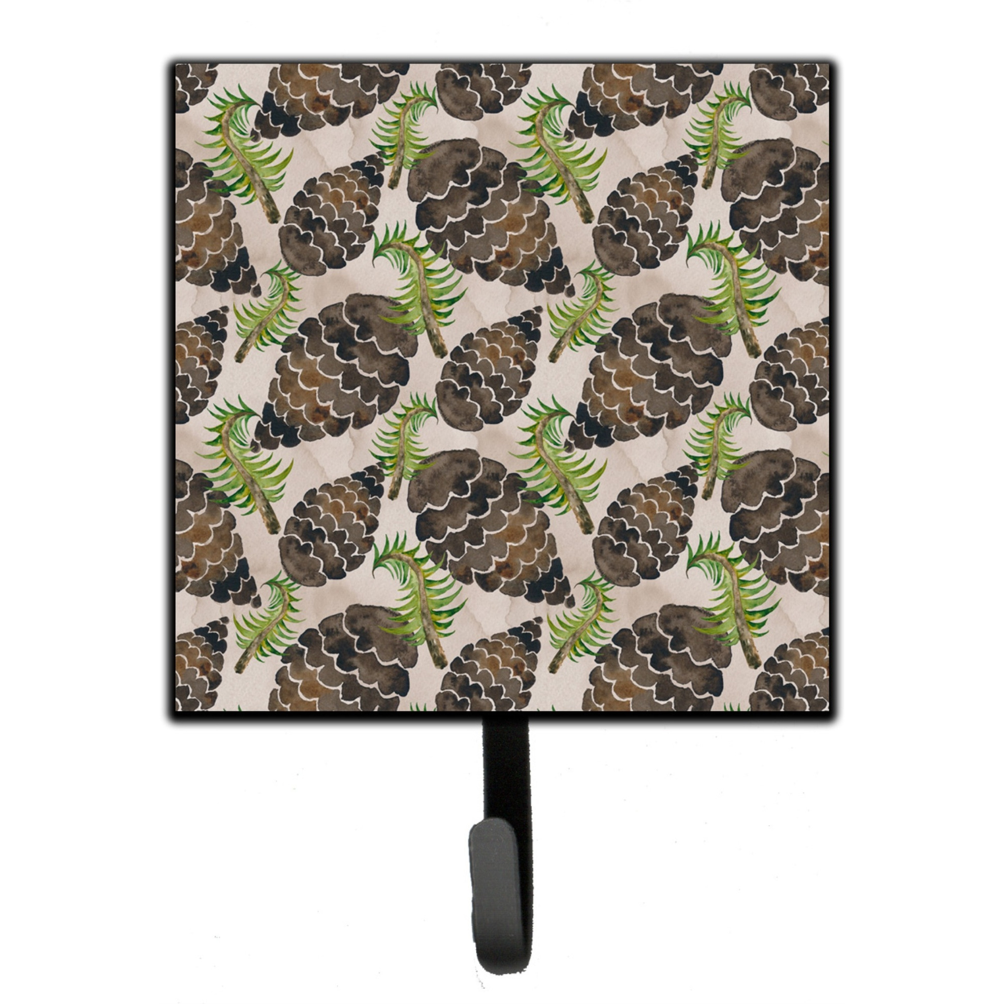 &quotCaroline's Treasures Watercolor Pine Cones Wall Hook, Small, Multicolor"