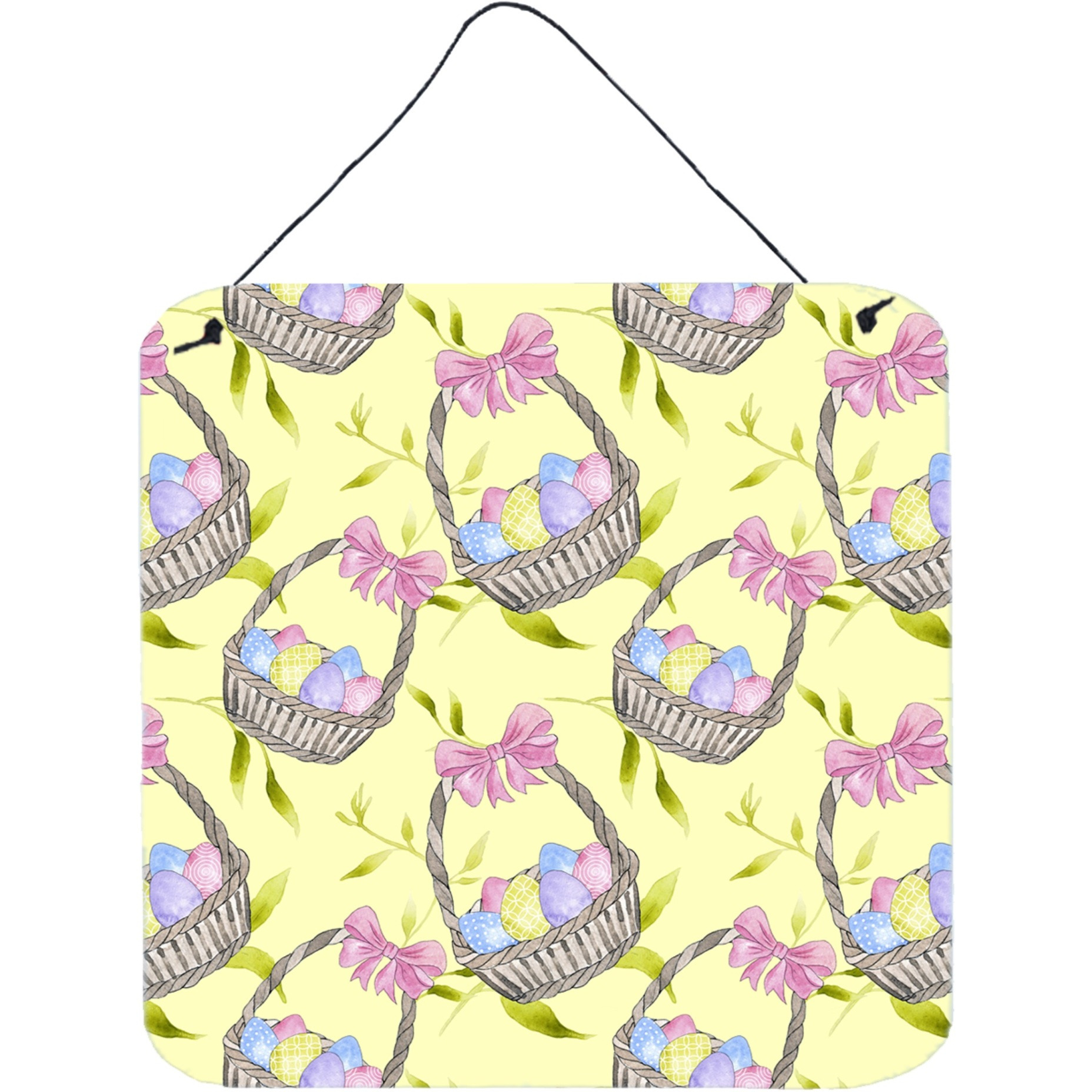&quotCaroline's Treasures Easter Basket and Eggs Metal Print, 6"" H x 6"" W, Multicolor"