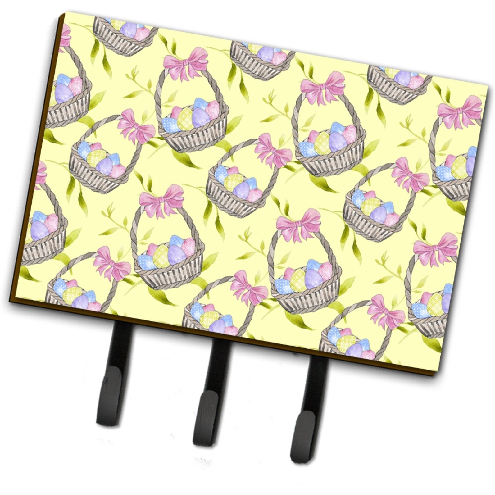 &quotCaroline's Treasures Easter Basket and Eggs Wall Hook, Triple, Multicolor"