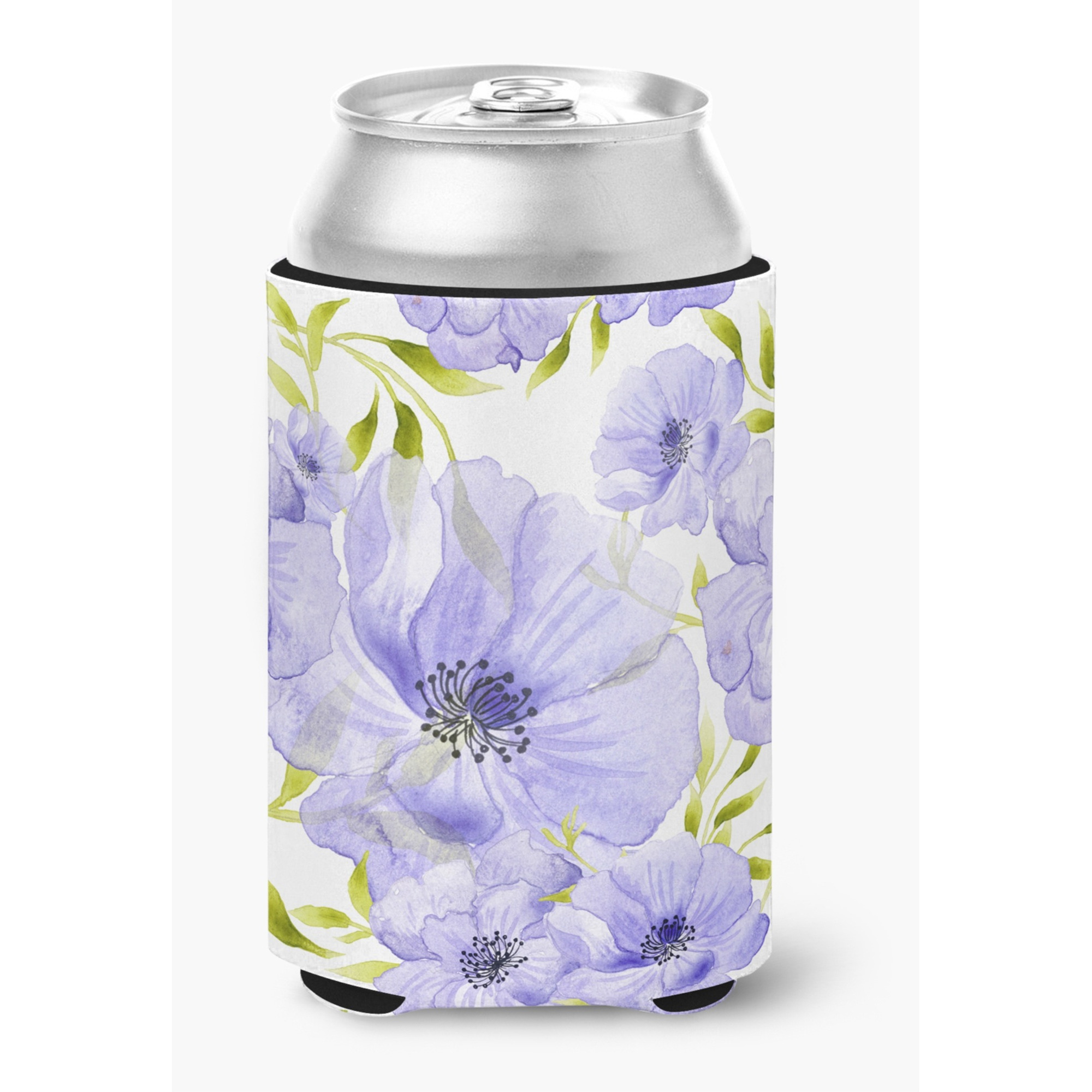 &quotCaroline's Treasures Watercolor Blue Flowers Decorative Can Hugger, Multicolor"