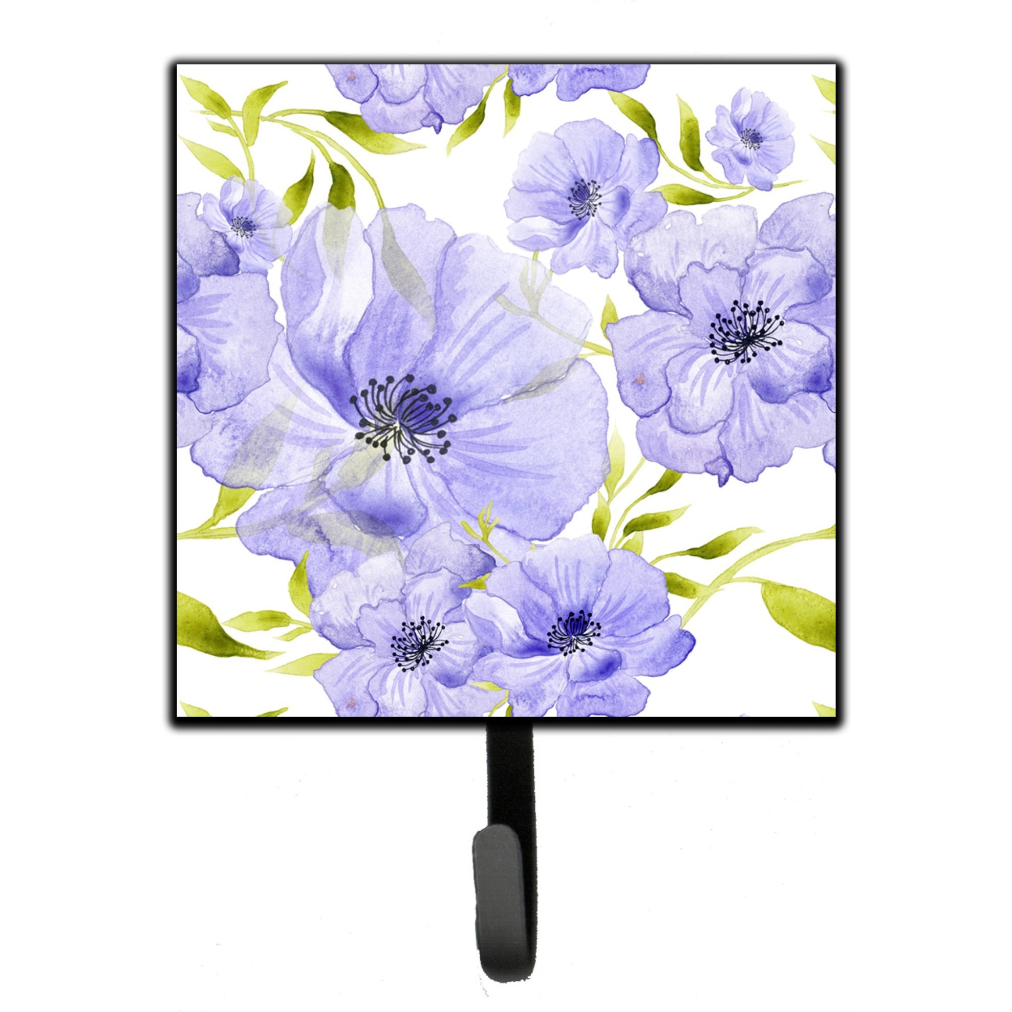 &quotCaroline's Treasures Watercolor Blue Flowers Wall Hook, Small, Multicolor"