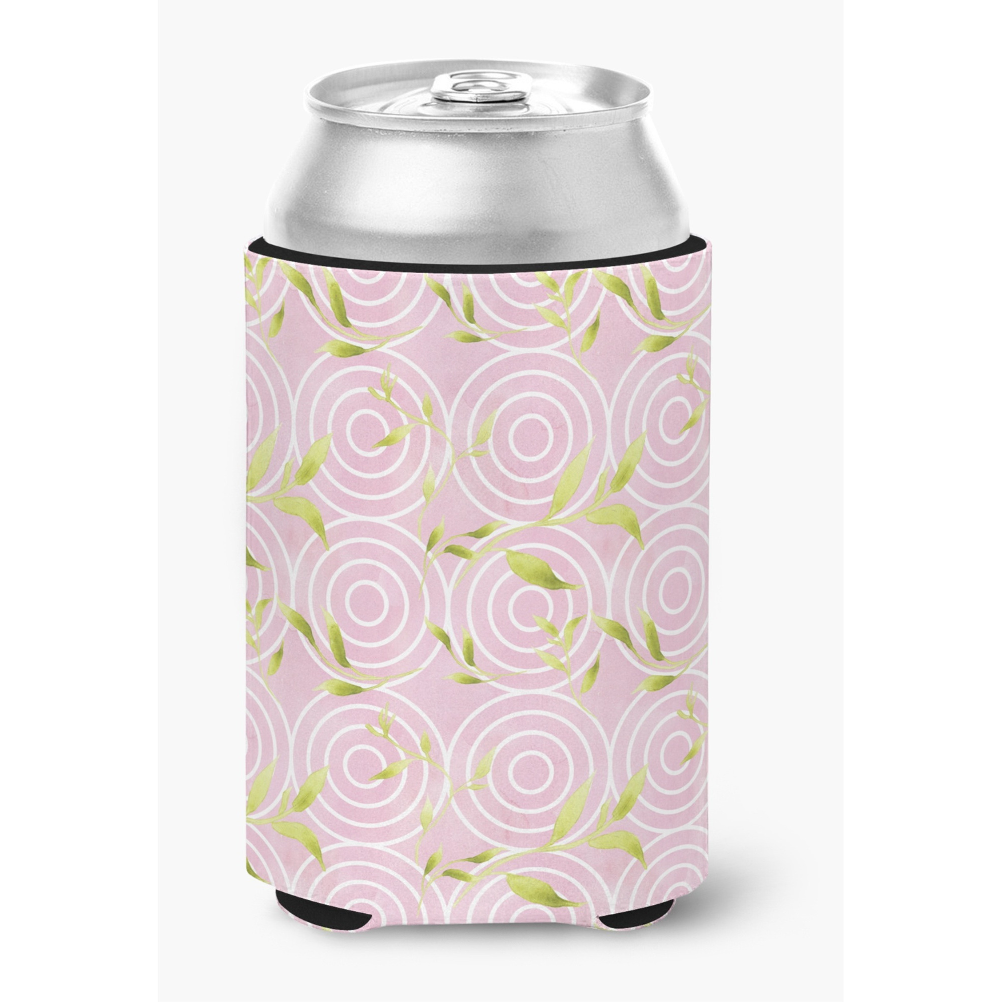 &quotCaroline's Treasures Gemoetric Circles on Pink Watercolor Decorative Can Hugger, Multicolor"