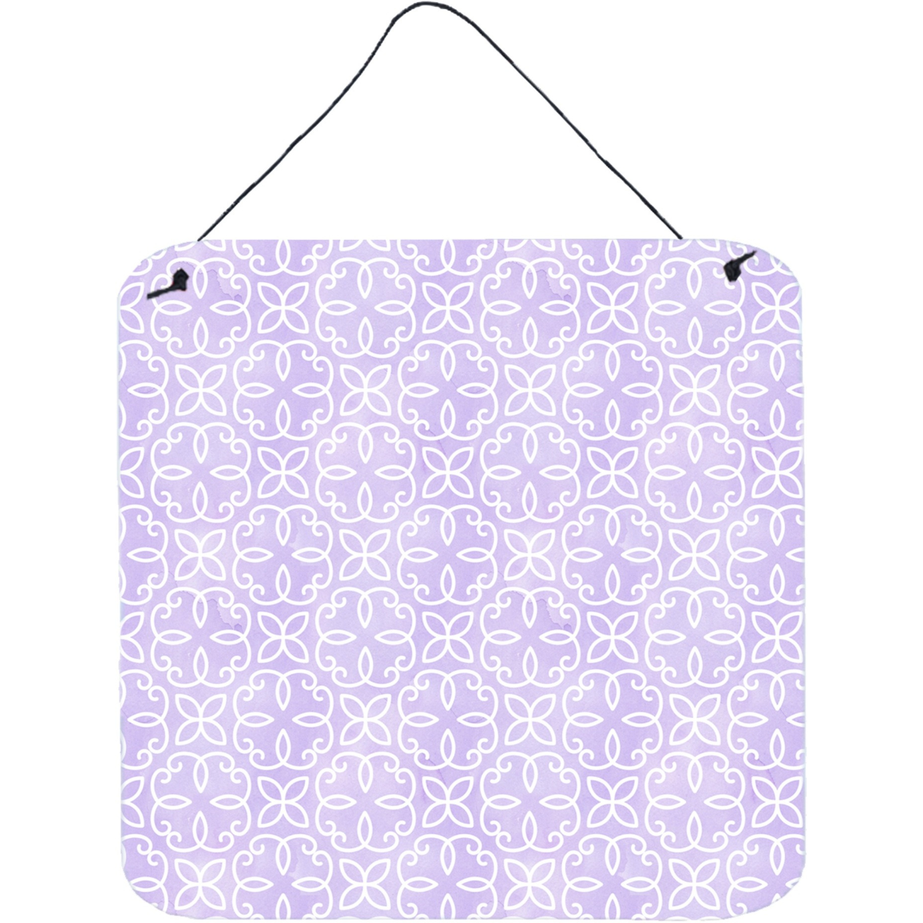 &quotCaroline's Treasures Geometric Circles on Purple Watercolor Metal Print, 6"" H x 6"" W, Multicolor"