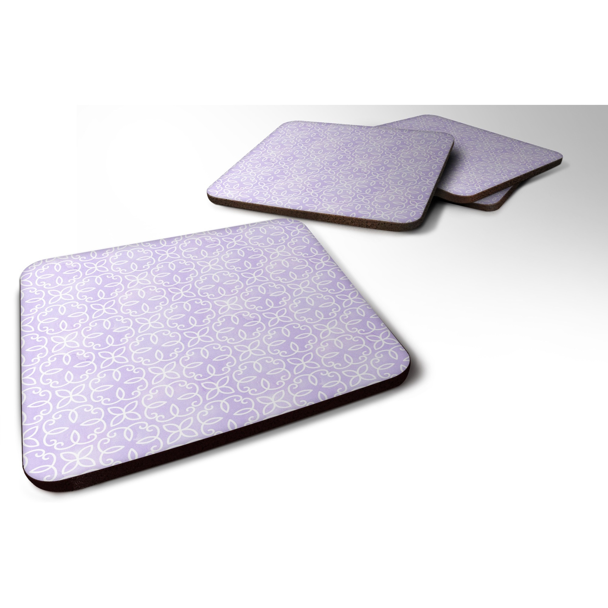 &quotCaroline's Treasures Gemoetric Circles on Purple Watercolor Decorative coasters, 3.5, Multicolor"