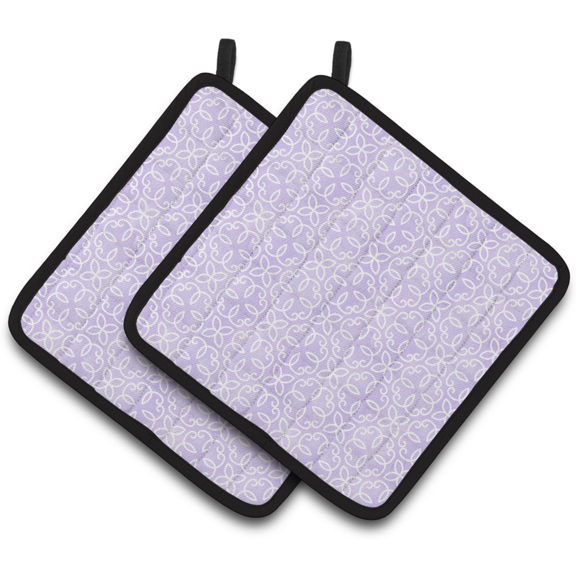 &quotCaroline's Treasures Geometric Circles on Purple Watercolor Decorated Pot Holder, 7.5"" x 7.5"", Multicolor"