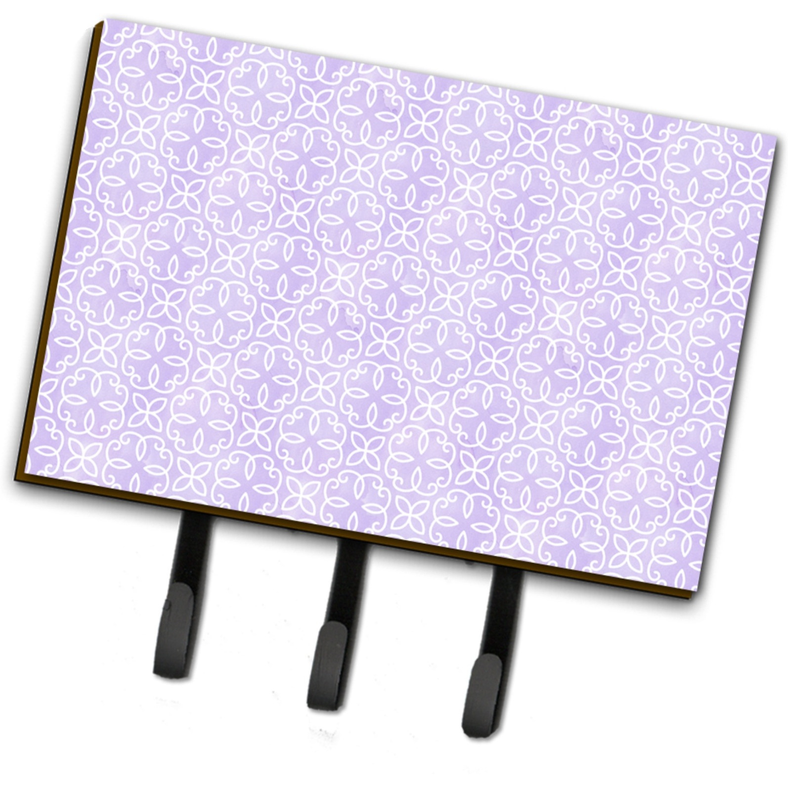 &quotCaroline's Treasures Geometric Circles on Purple Watercolor Wall Hook, Triple, Multicolor"