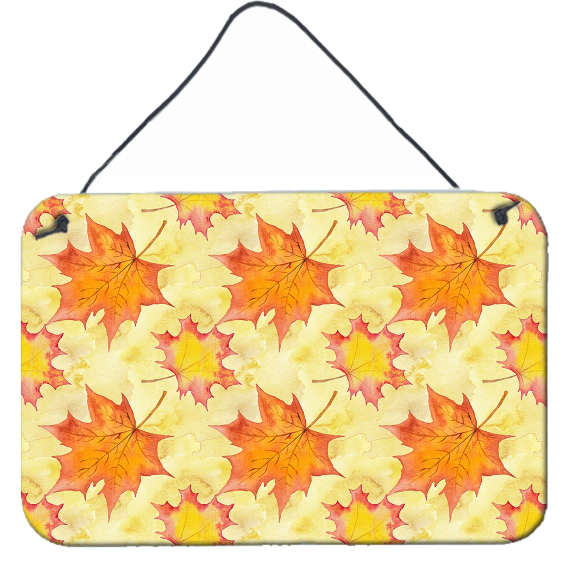 &quotCaroline's Treasures Fall Leaves Scattered Metal Print, 8"" H x 12"" W, Multicolor"