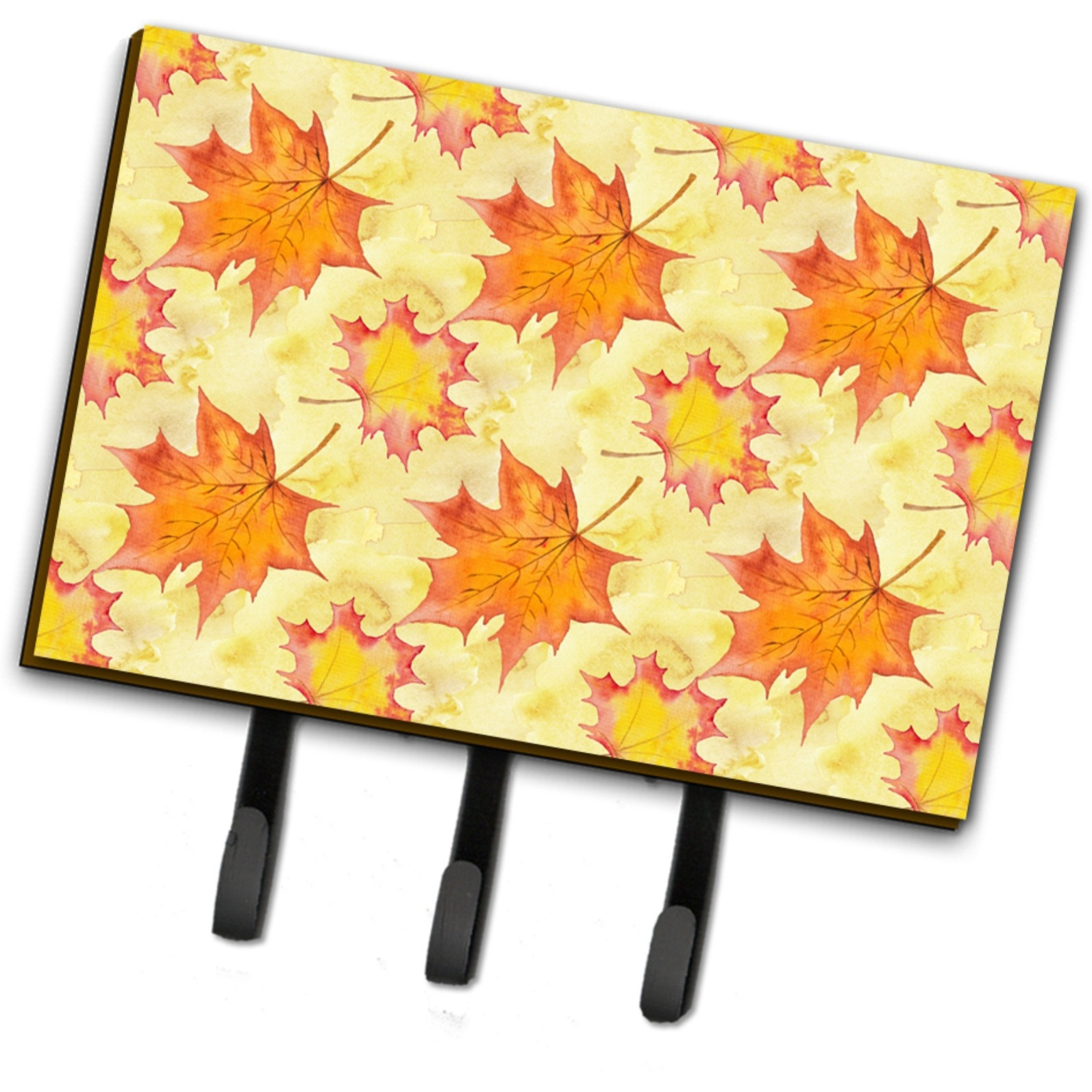 &quotCaroline's Treasures Fall Leaves Scattered Wall Hook, Triple, Multicolor"