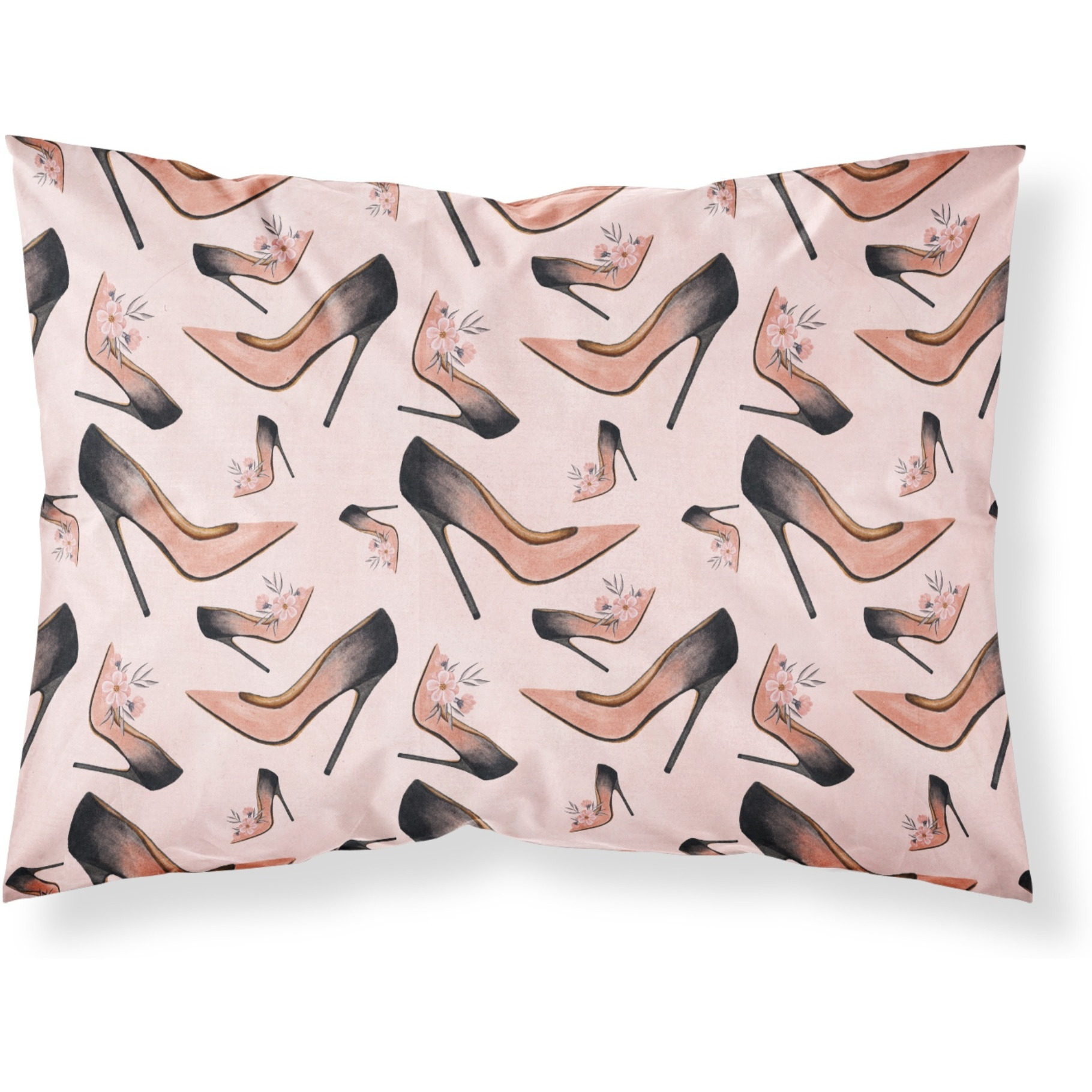&quotCaroline's Treasures Watercolor Fashion Diva Shoes Pillowcase, Standard, Multicolor"
