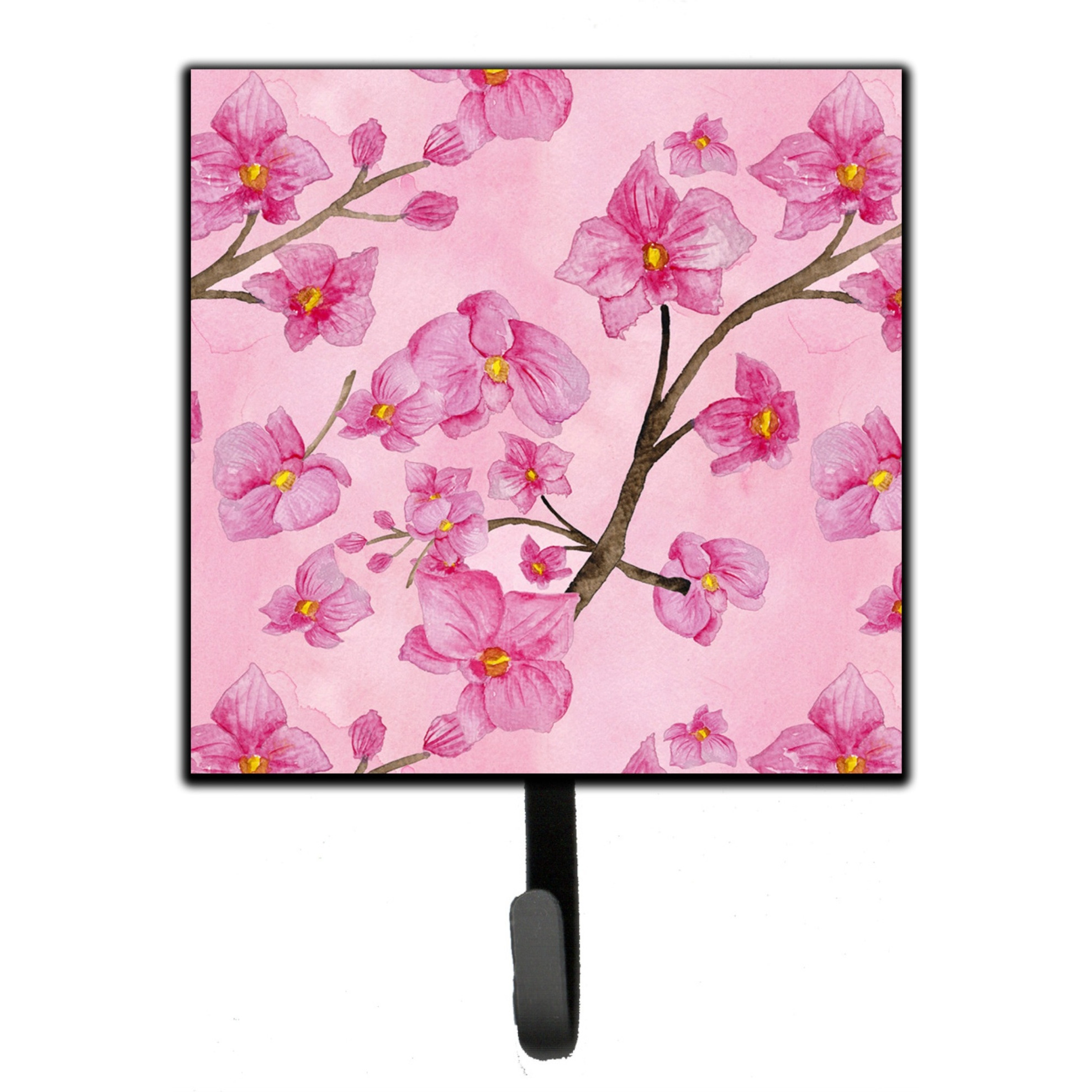 &quotCaroline's Treasures Watercolor Pink Flowers Wall Hook, Small, Multicolor"