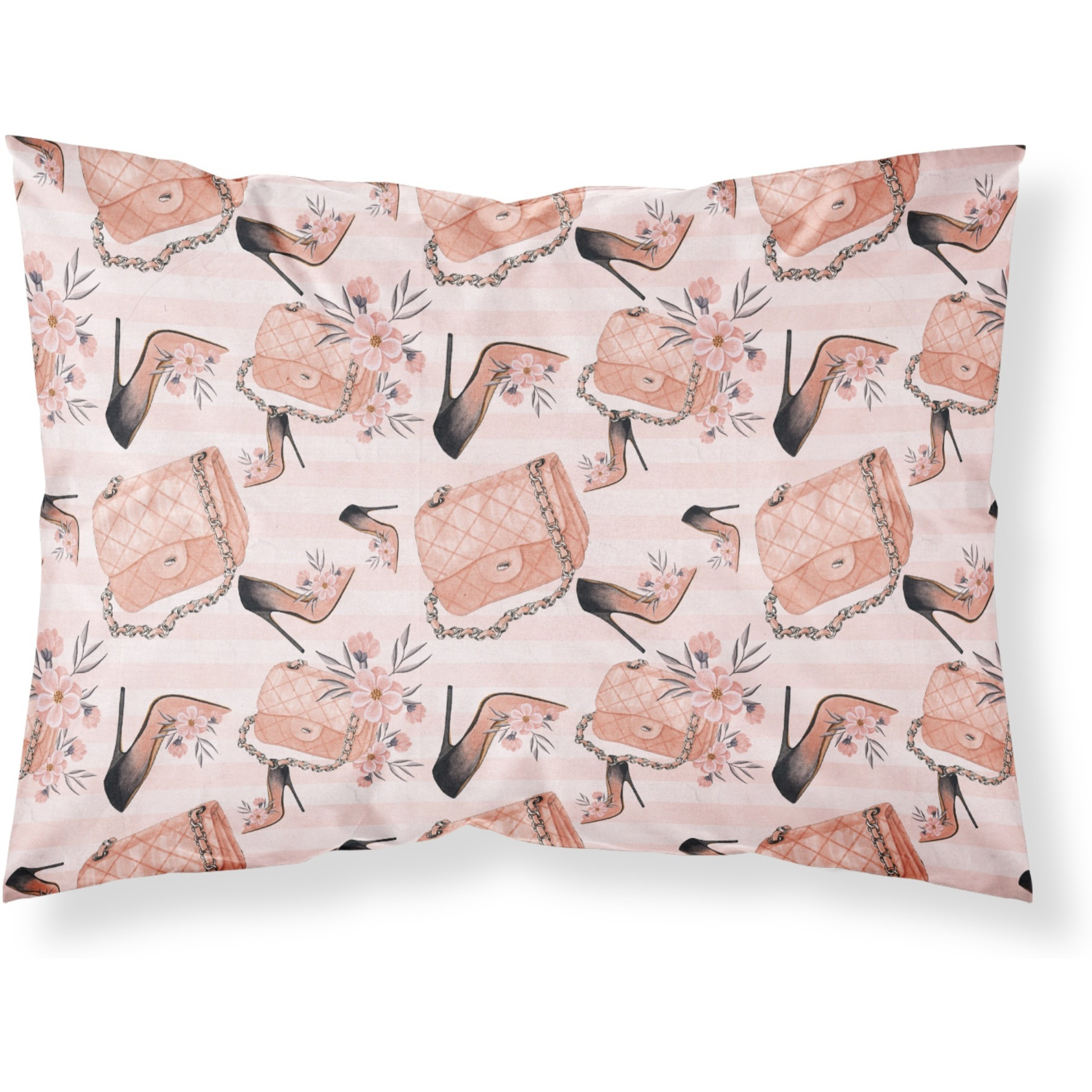 &quotCaroline's Treasures Fashion Diva Shoes and Purses Pillowcase, Standard, Multicolor"