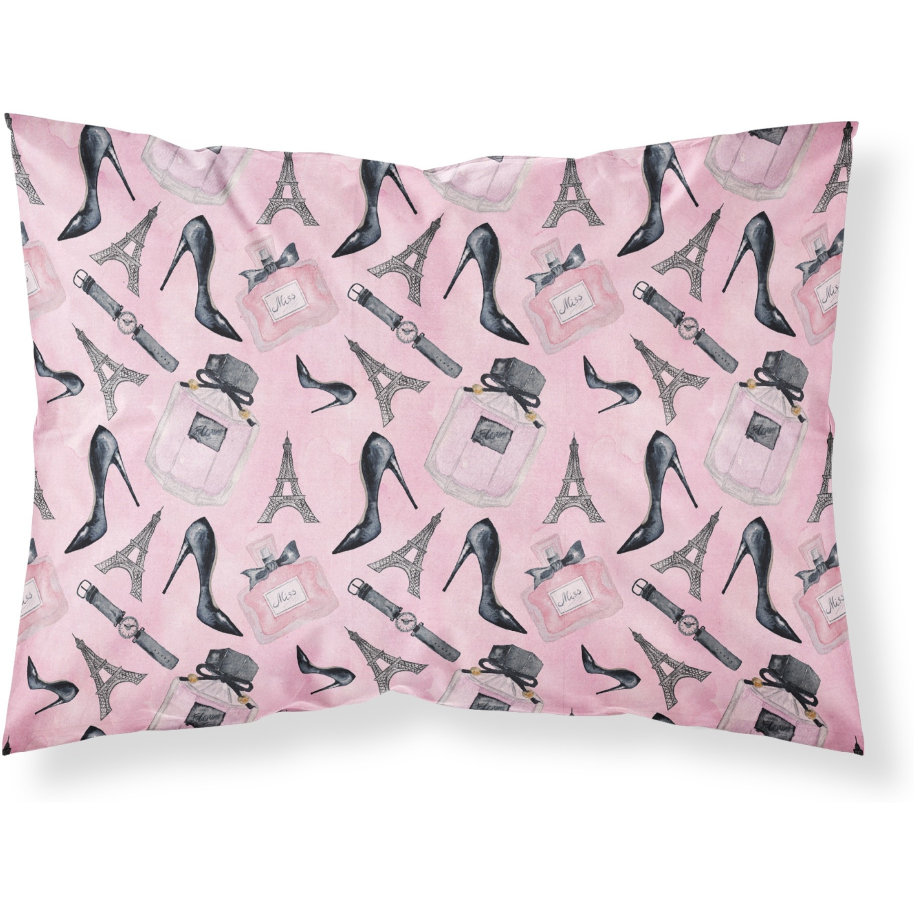 &quotCaroline's Treasures "&quotWatercolor Fashion Diva Shoes and accessories"" Printed, Polyester Envelope Closure pillowcase, Standard, Multicolor"