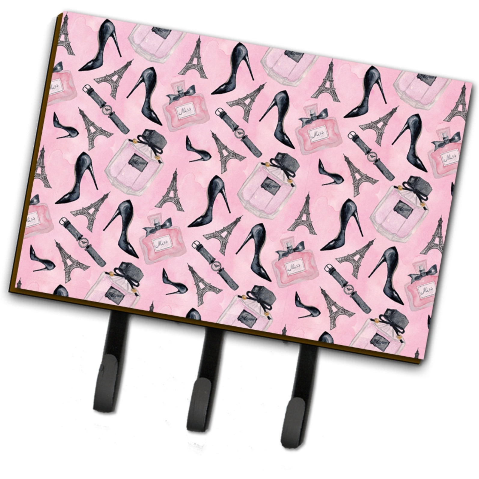 &quotCaroline's Treasures Watercolor Fashion Diva Shoes and accessories Wall Hook, Triple, Multicolor"