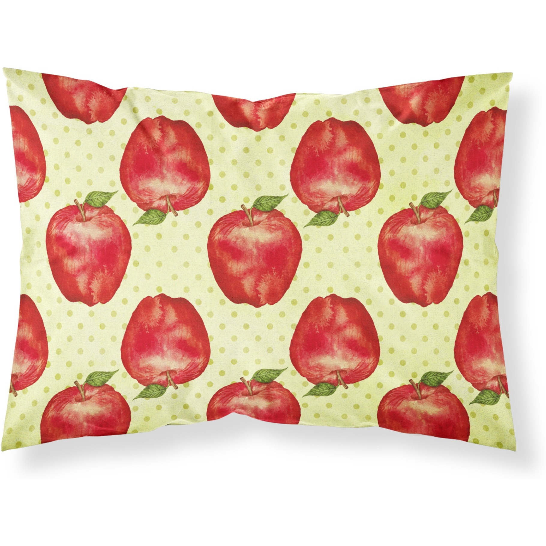 &quotCaroline's Treasures Watercolor Apples and Polkadots Pillowcase, Standard, Multicolor"