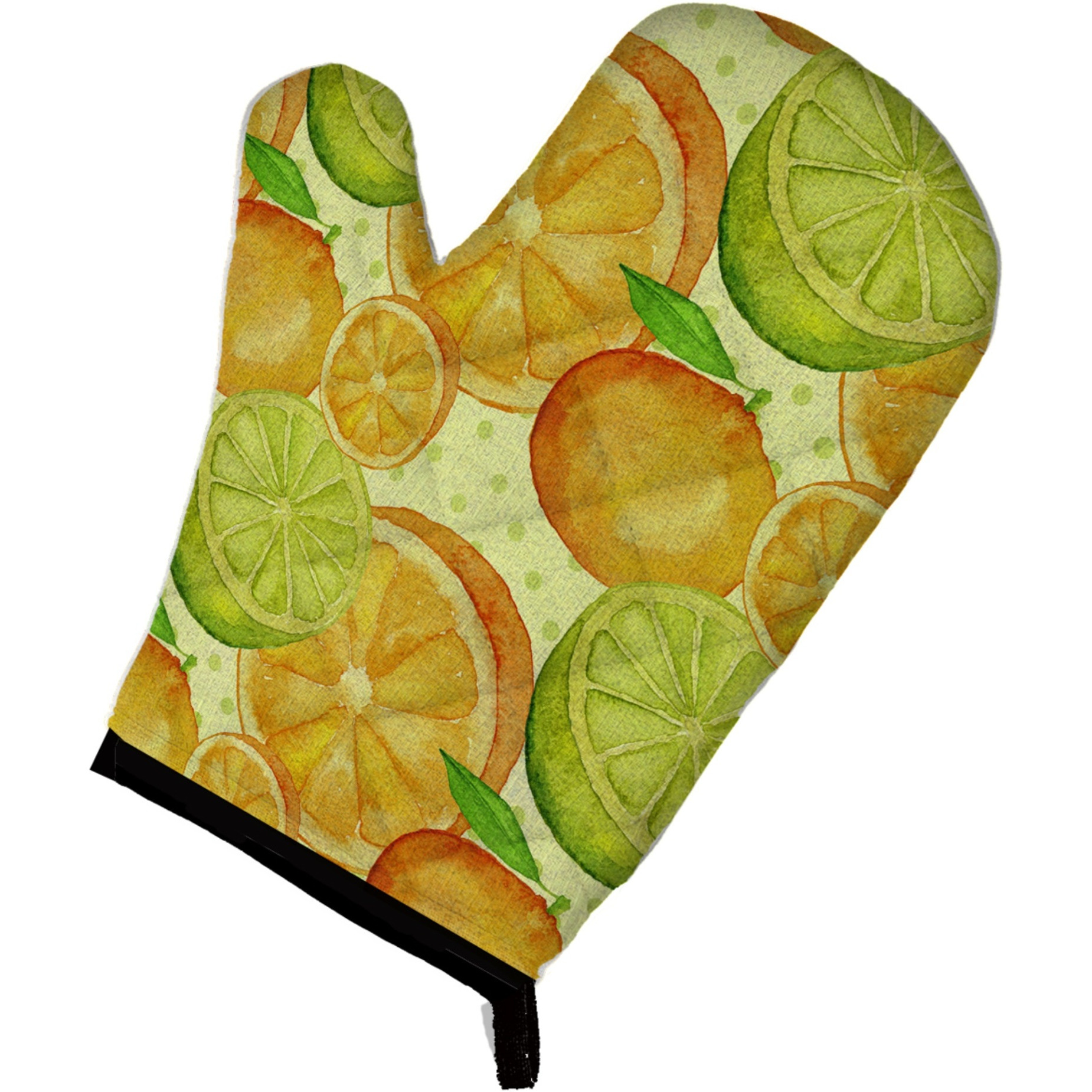 &quotCaroline's Treasures Watercolor Limes and Oranges Citrus Decorated Oven Mitt, 12"" x 8.5"", Multicolor"