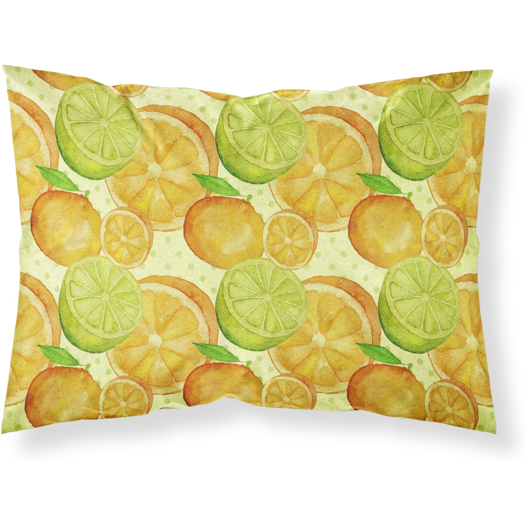 &quotCaroline's Treasures Watercolor Limes and Oranges Citrus Pillowcase, Standard, Multicolor"