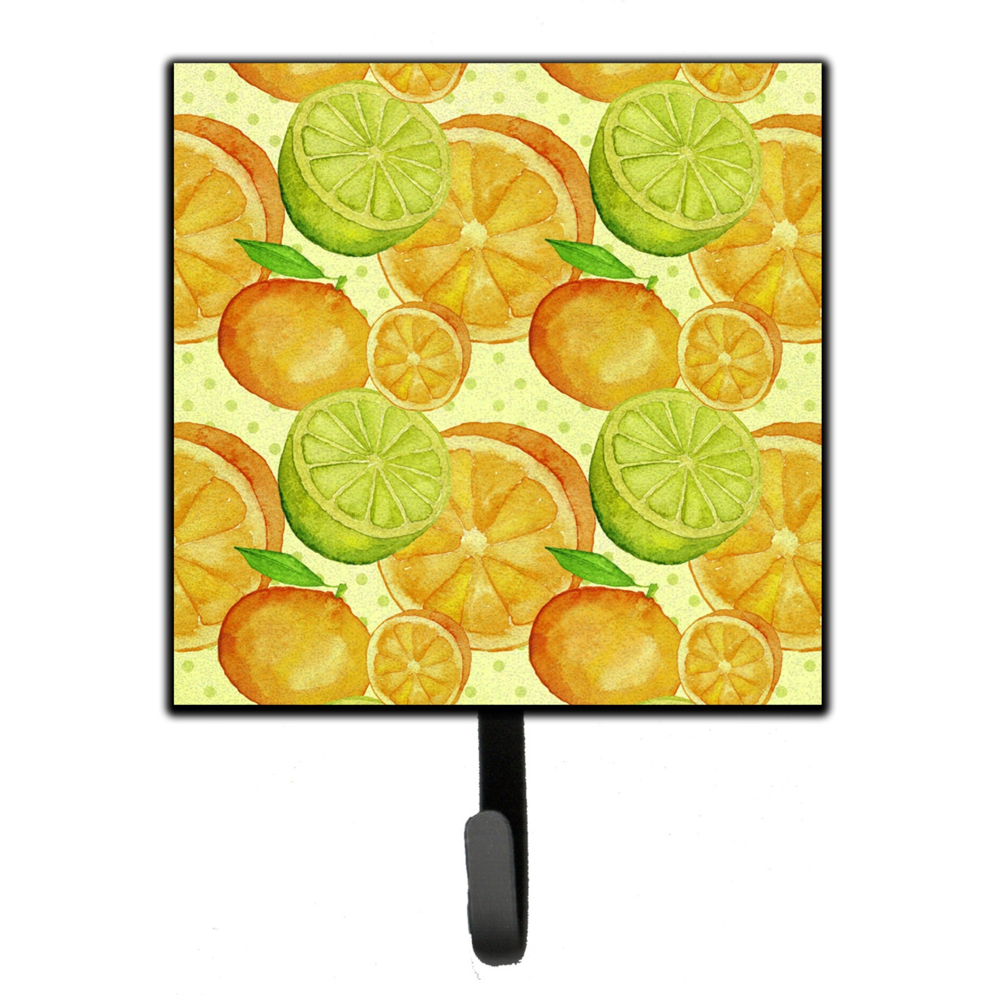 &quotCaroline's Treasures Watercolor Limes and Oranges Citrus Wall Hook, Small, Multicolor"