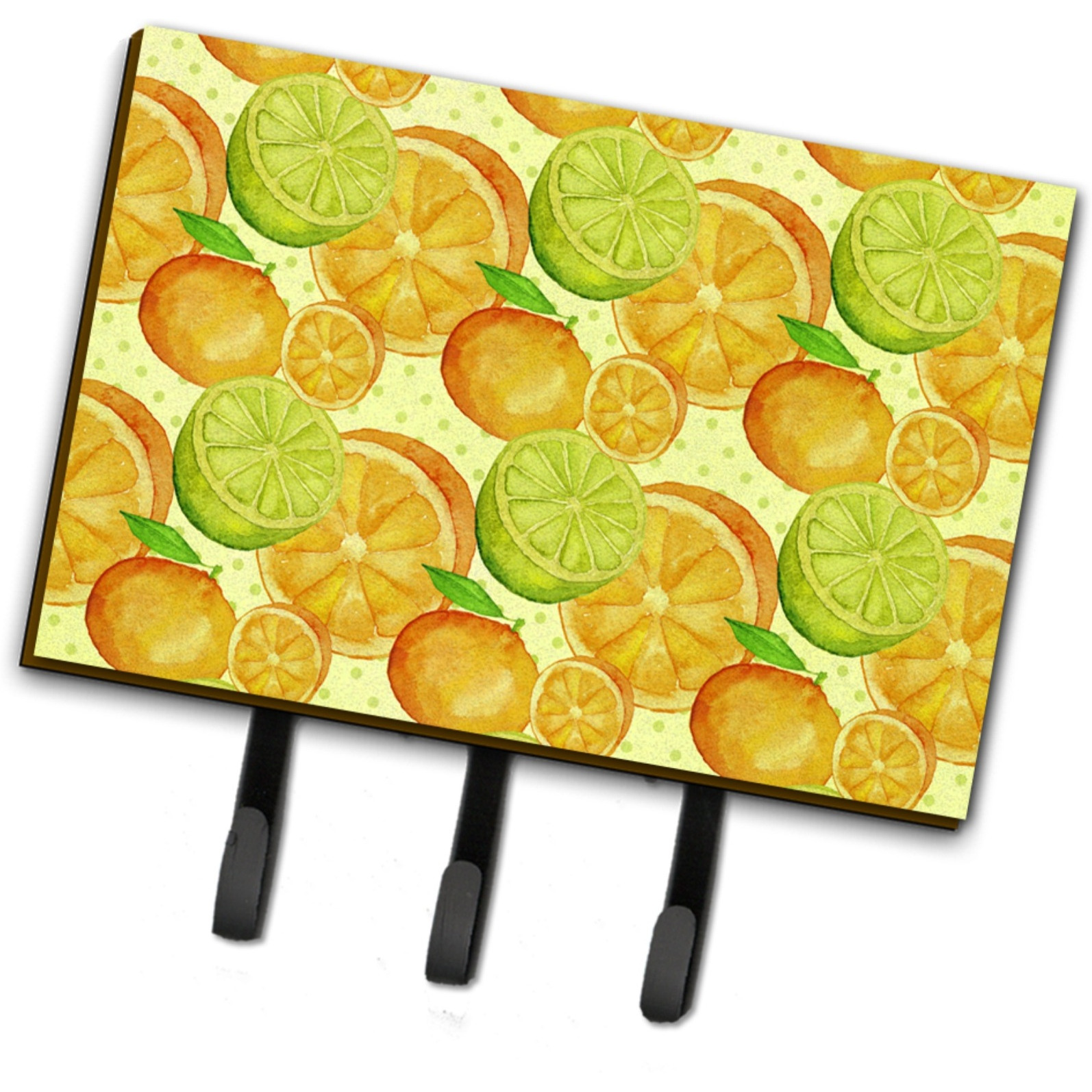 &quotCaroline's Treasures Watercolor Limes and Oranges Citrus Wall Hook, Triple, Multicolor"