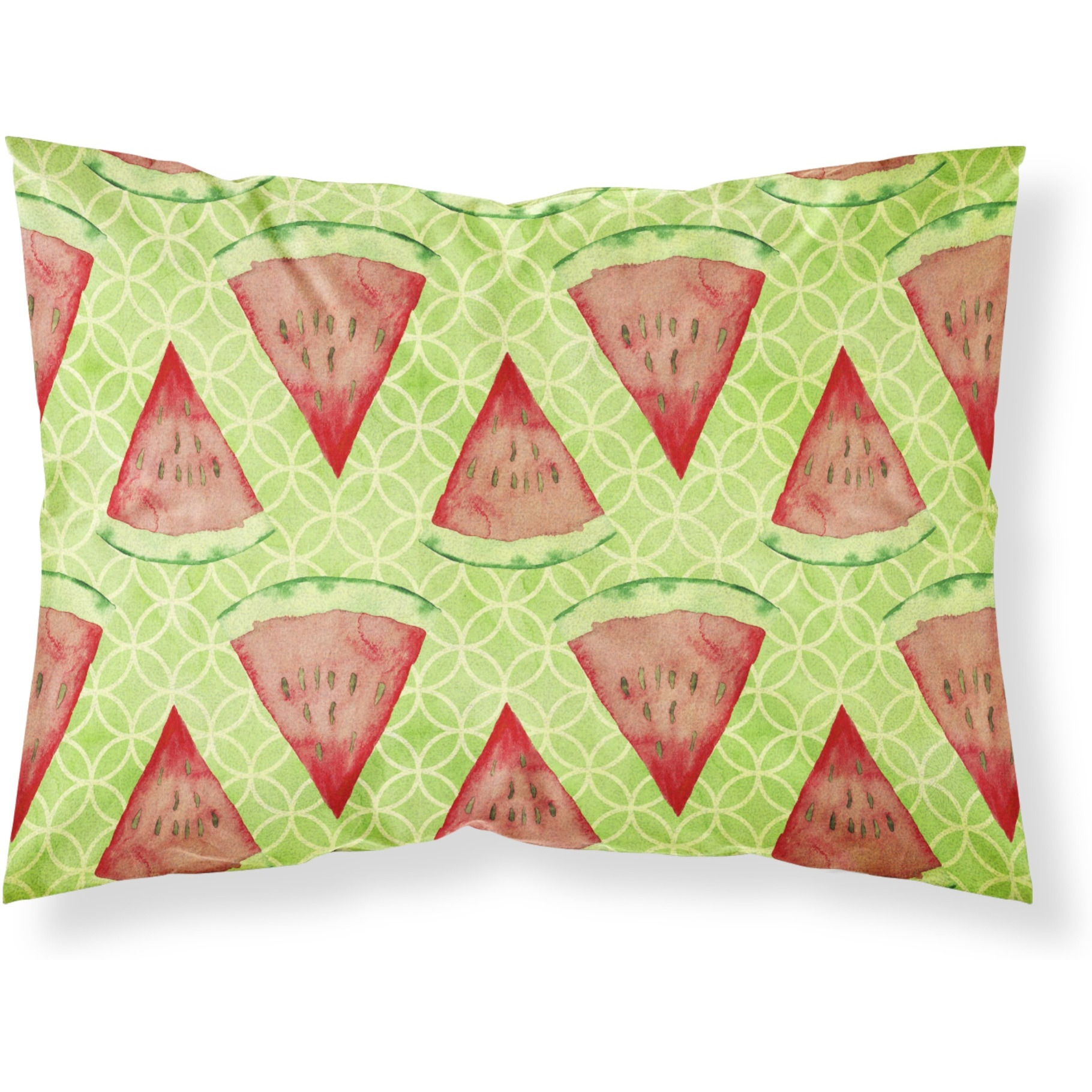 &quotCaroline's Treasures Watercolor Watermelon Printed, Polyester, 250 Thread count, Envelope closure Pillowcase, Multicolor"