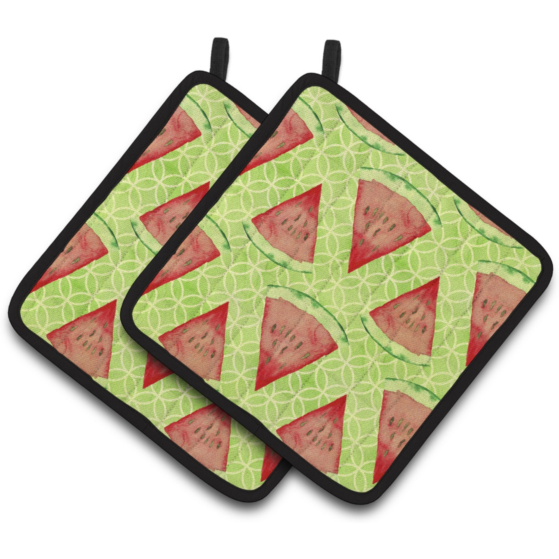 &quotCaroline's Treasures Watercolor Watermelon Decorated Pot Holder, 7.5"" x 7.5"", Multicolor"