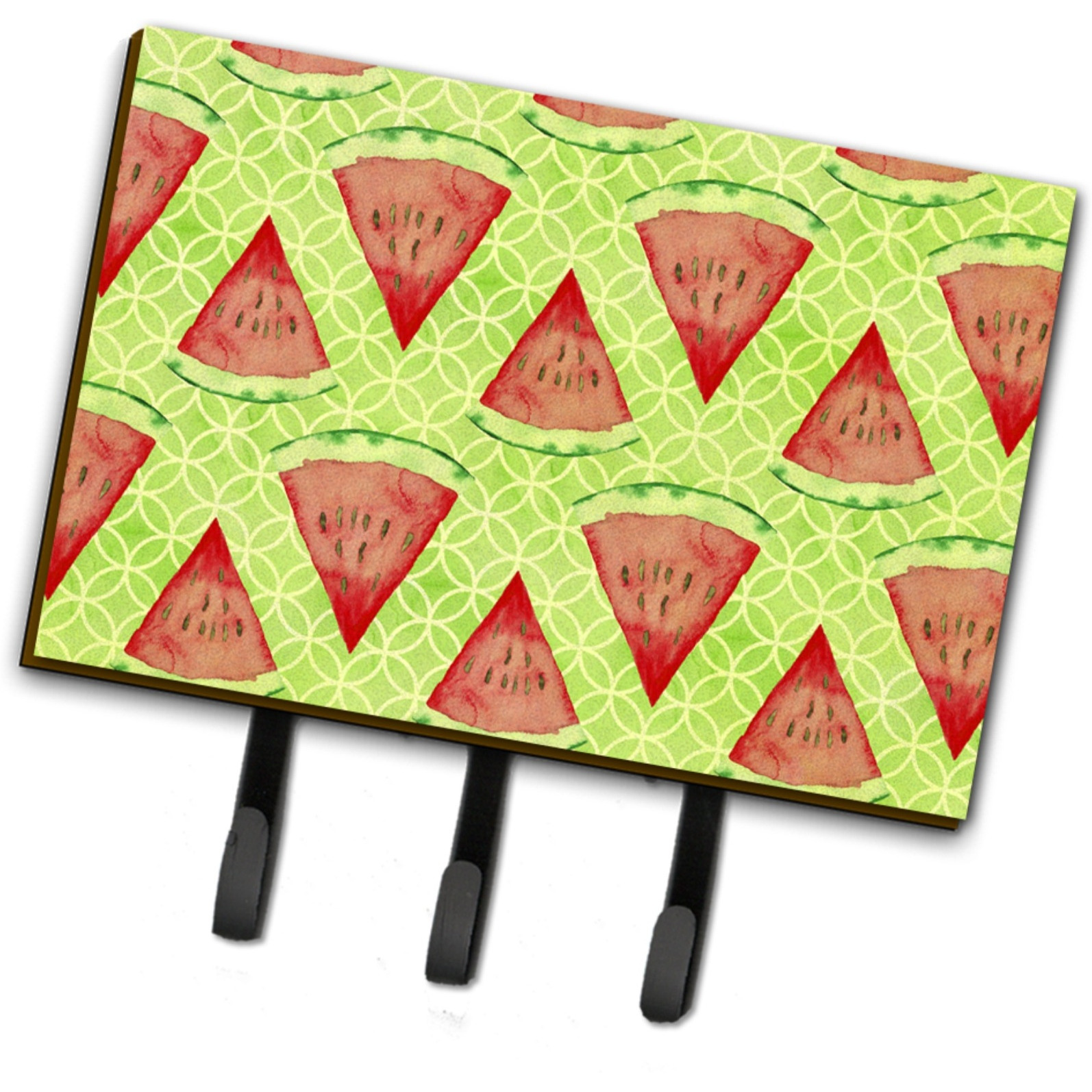 &quotCaroline's Treasures Watercolor Watermelon Wall Hook, Triple, Multicolor"