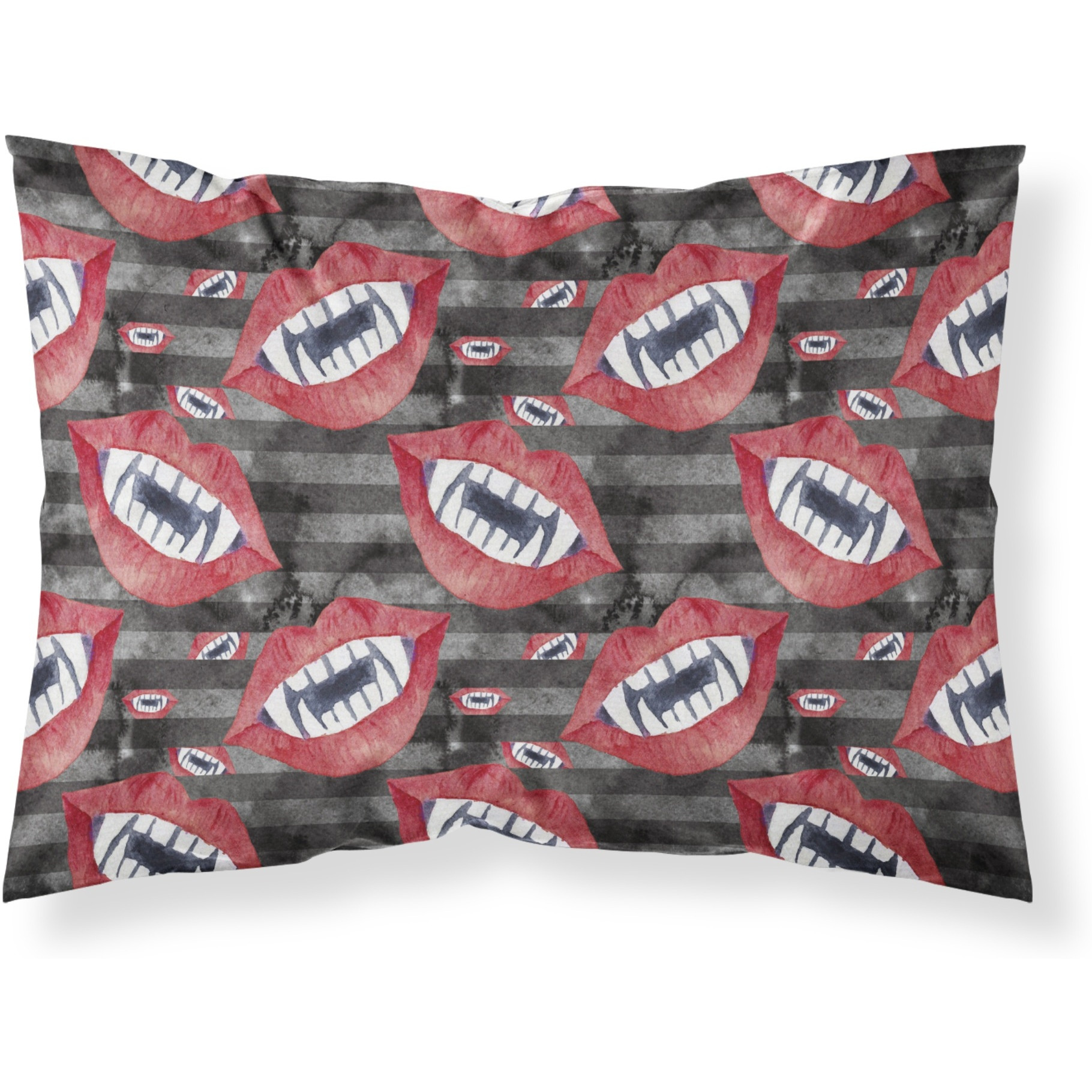 &quotCaroline's Treasures Watecolor Halloween Vampire Teeth Pillowcase, Standard, Multicolor"