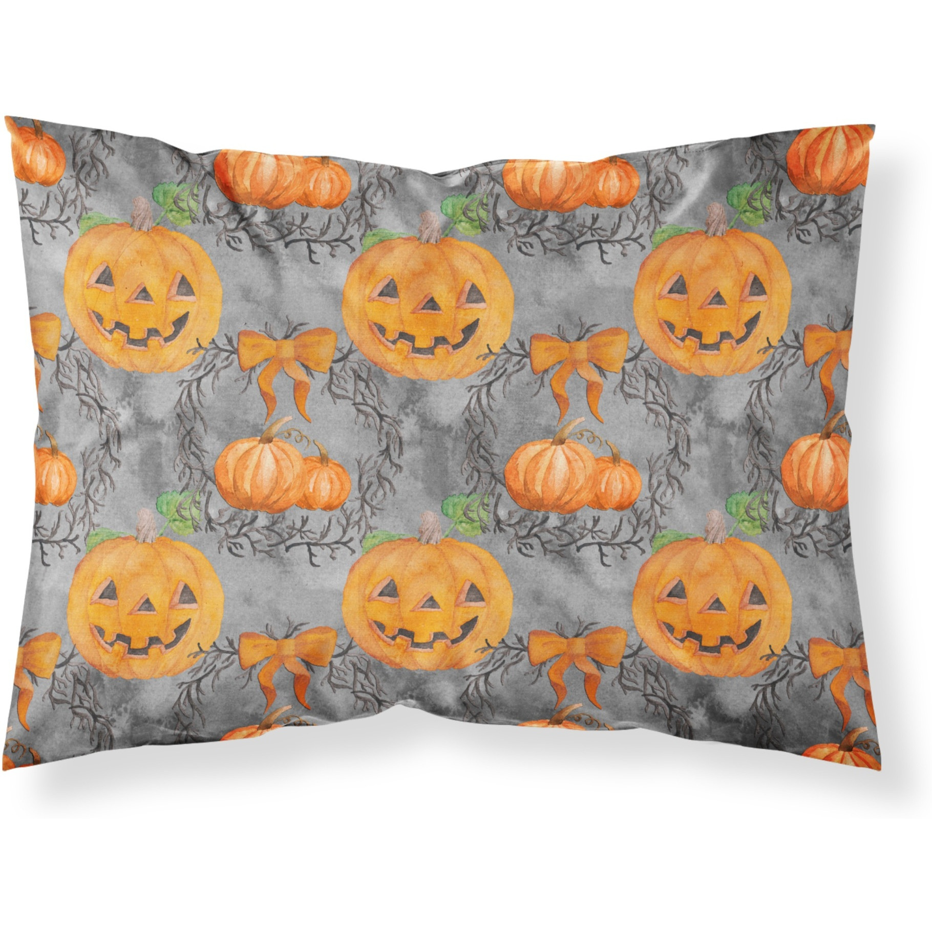 &quotCaroline's Treasures "&quotWatecolor Halloween Pumpkins"" Printed, Polyester Envelope Closure pillowcase, Standard, Multicolor"