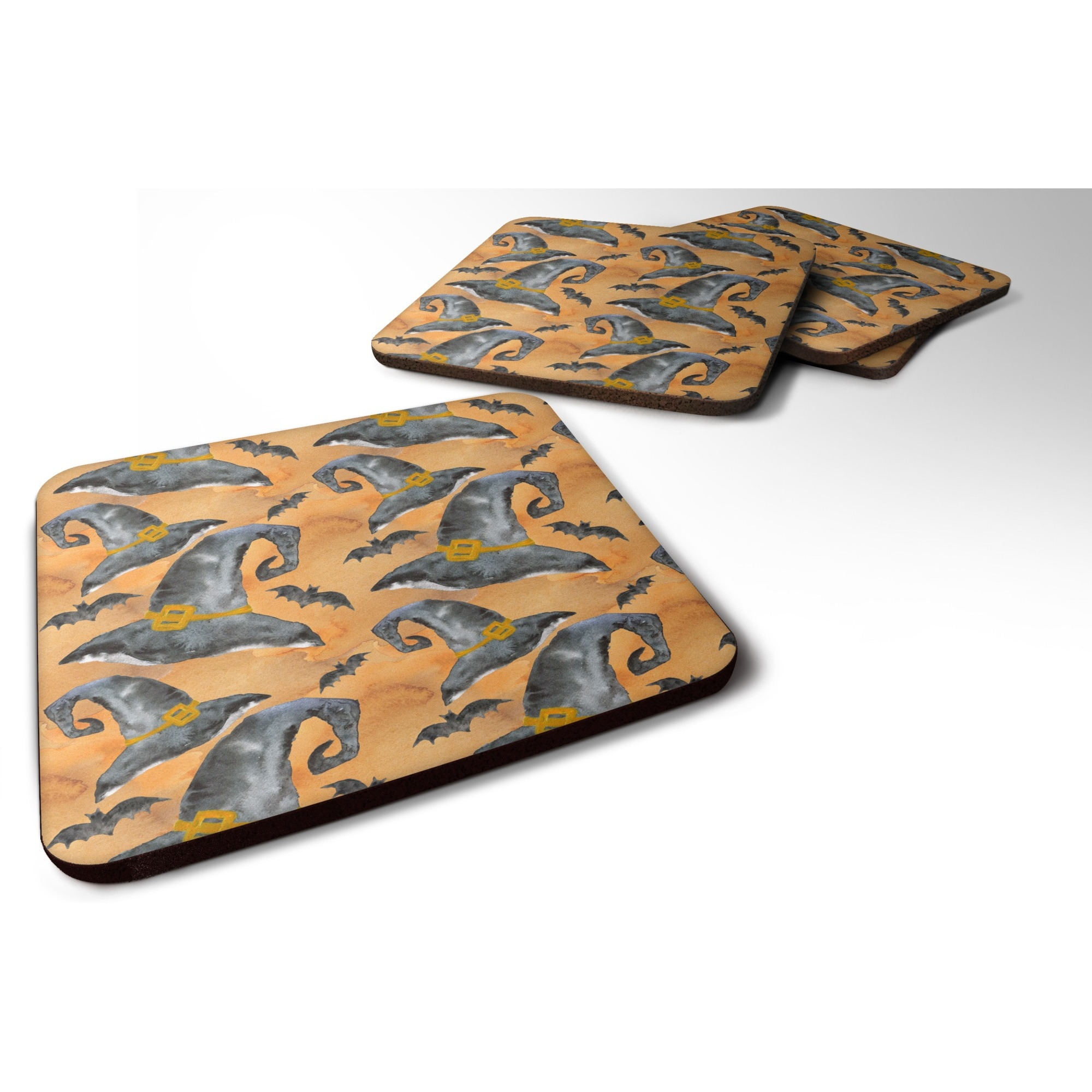 &quotCaroline's Treasures Watecolor Halloween Witches Hat Decorative coasters, 3.5, Multicolor"