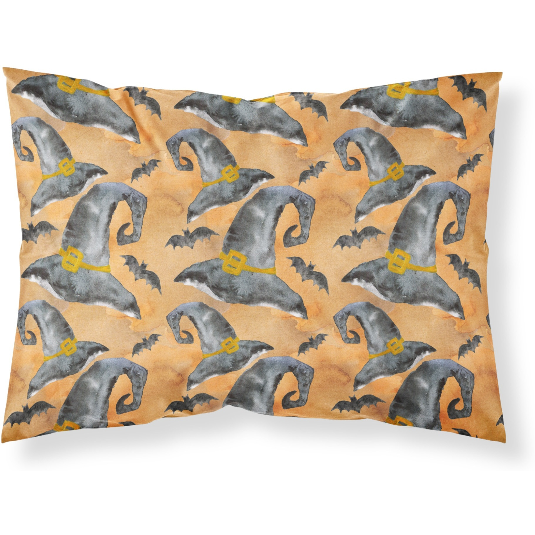 &quotCaroline's Treasures Watecolor Halloween Witches Hat Pillowcase, Standard, Multicolor"