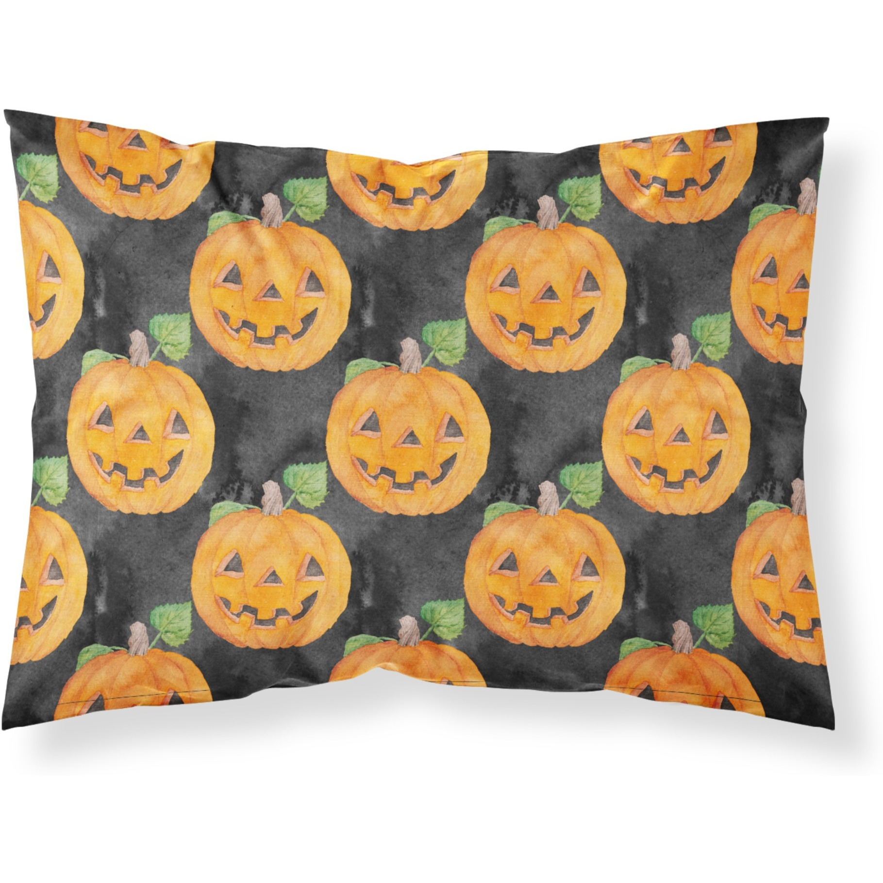 &quotCaroline's Treasures "&quotWatercolor Halloween Jack-O-Lantern"" Printed, Polyester Envelope Closure pillowcase, Standard, Multicolor"