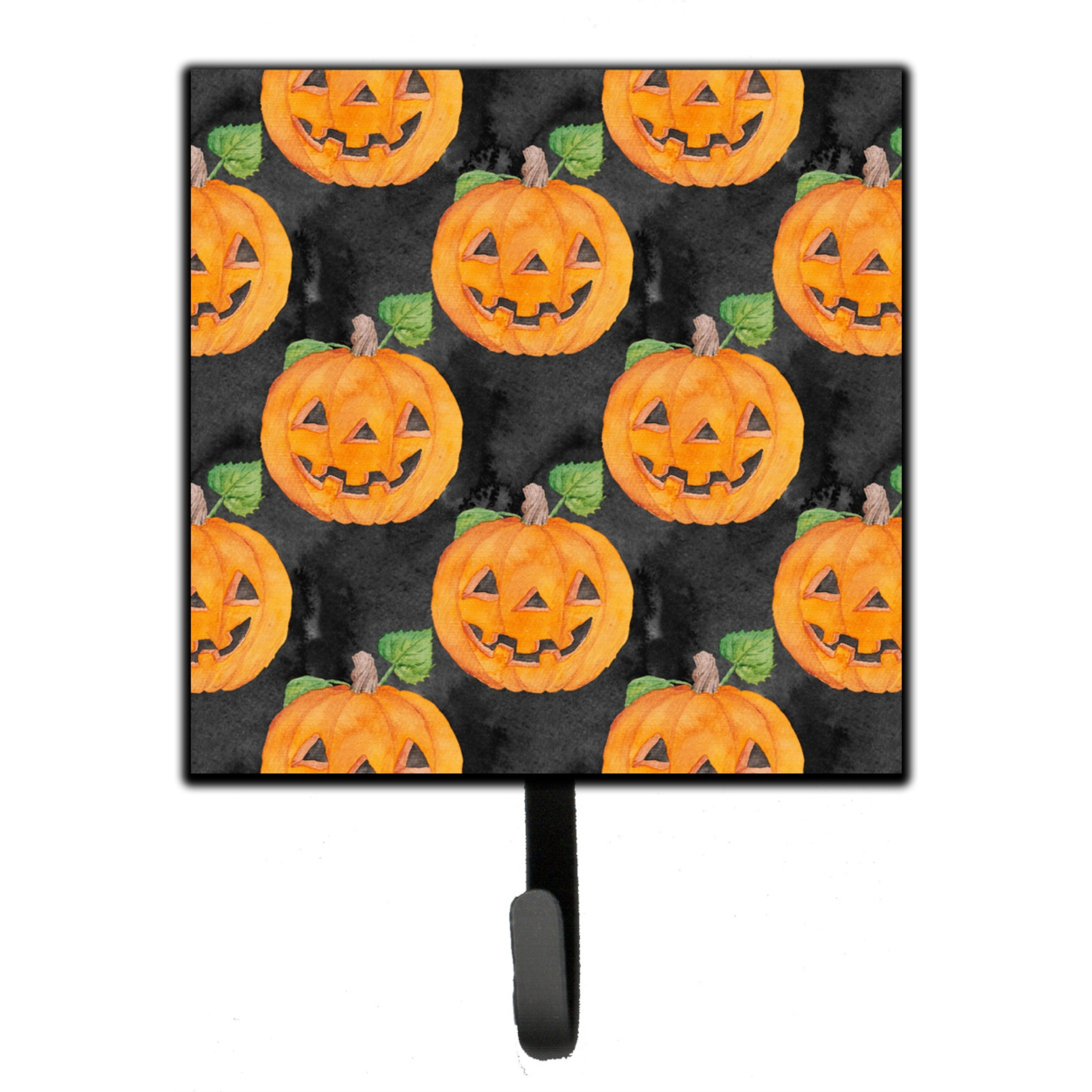 &quotCaroline's Treasures Watercolor Halloween Jack-O-Lantern Wall Hook, Small, Multicolor"