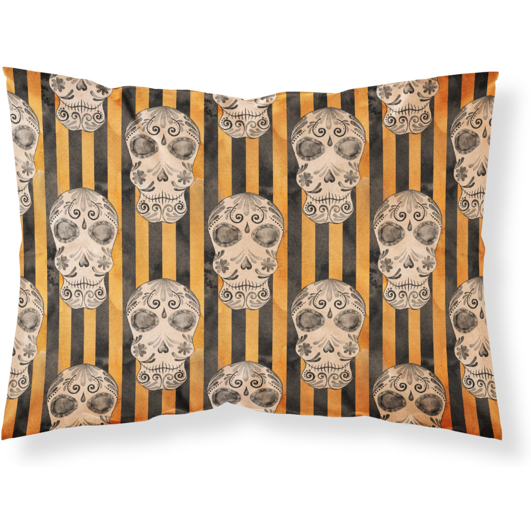 &quotCaroline's Treasures Watecolor Halloween Day of the Dead Head Pillowcase, Standard, Multicolor"