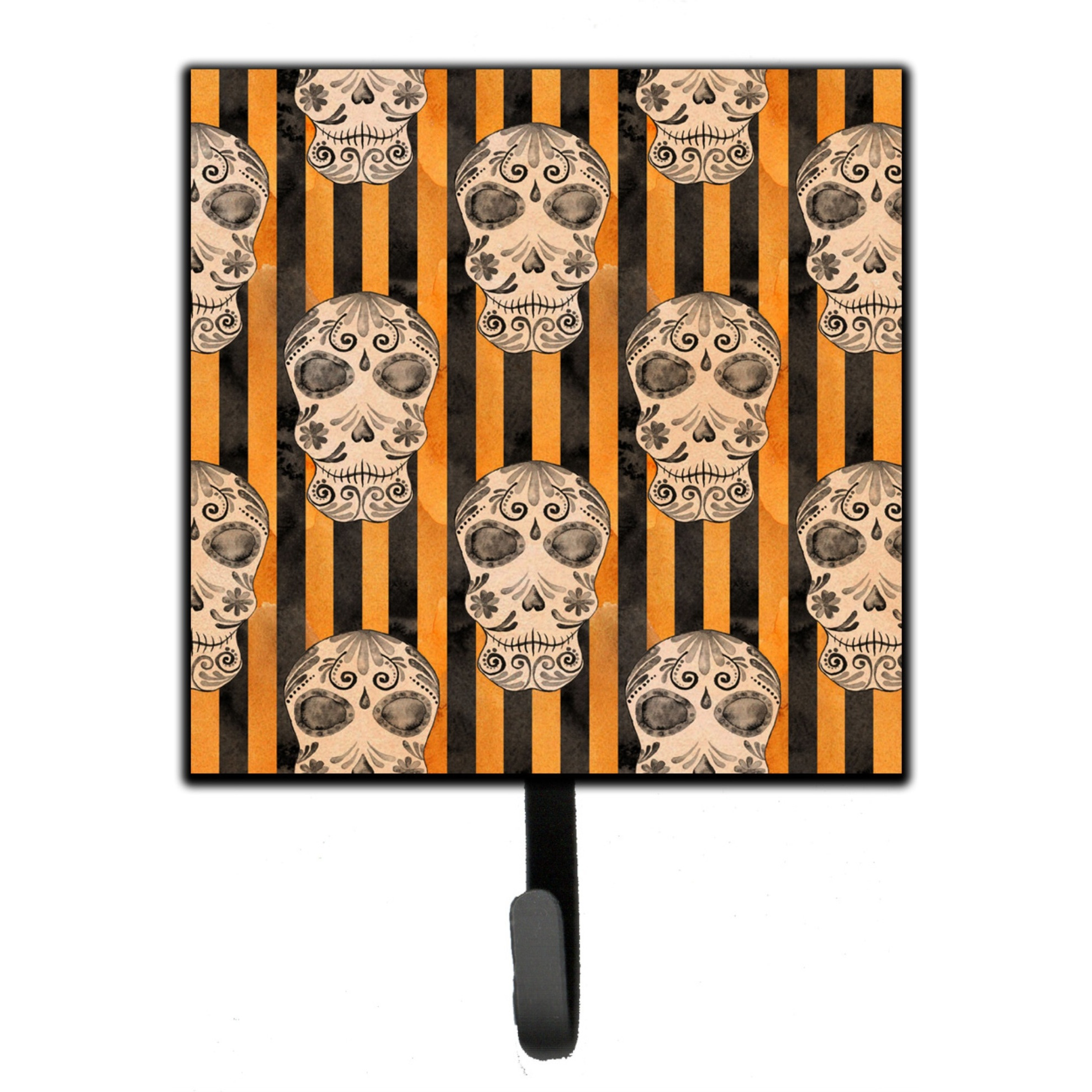 &quotCaroline's Treasures Watercolor Halloween Day of the Dead Head Wall Hook, Small, Multicolor"