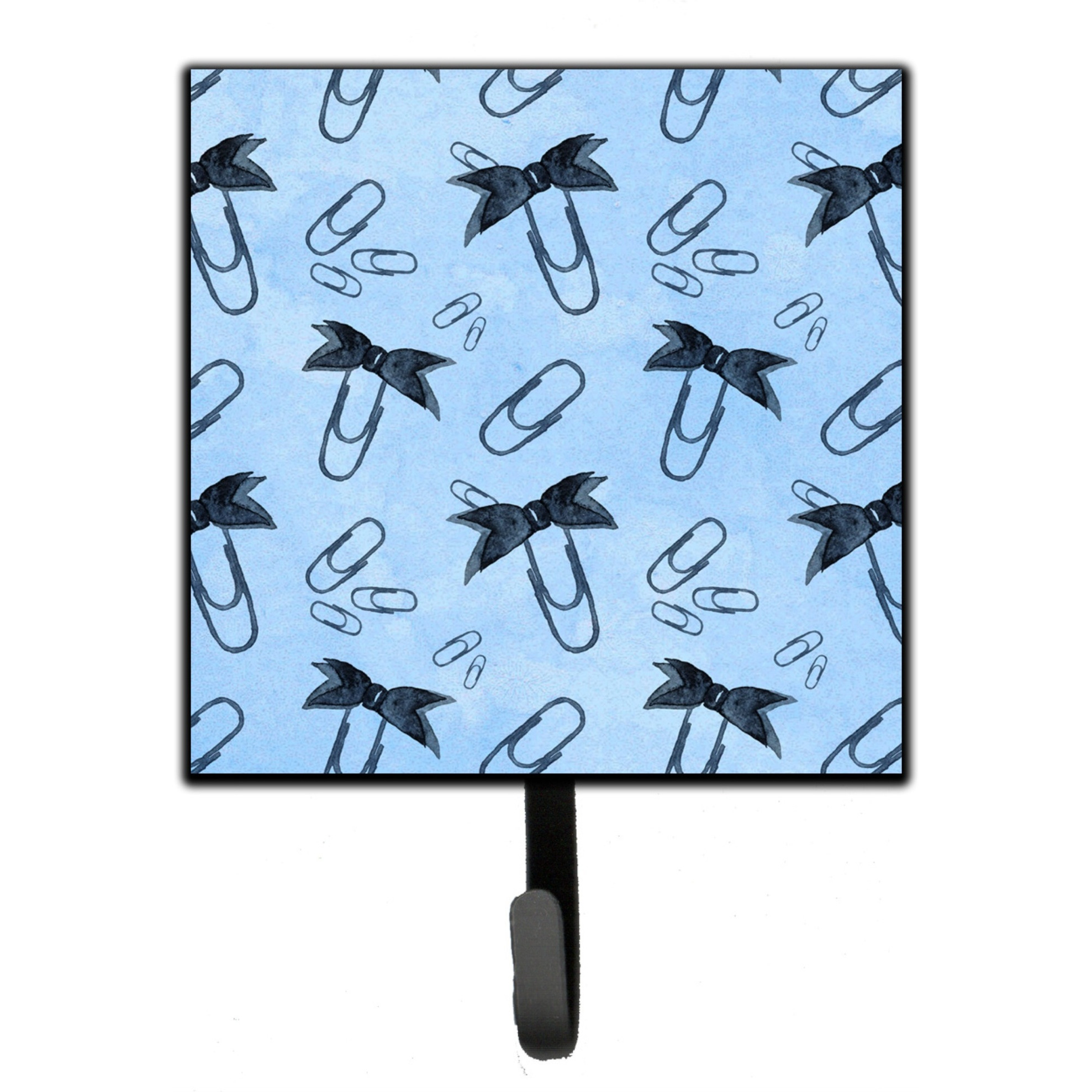 &quotCaroline's Treasures Watercolor Paper Clips Blue Wall Hook, Small, Multicolor"
