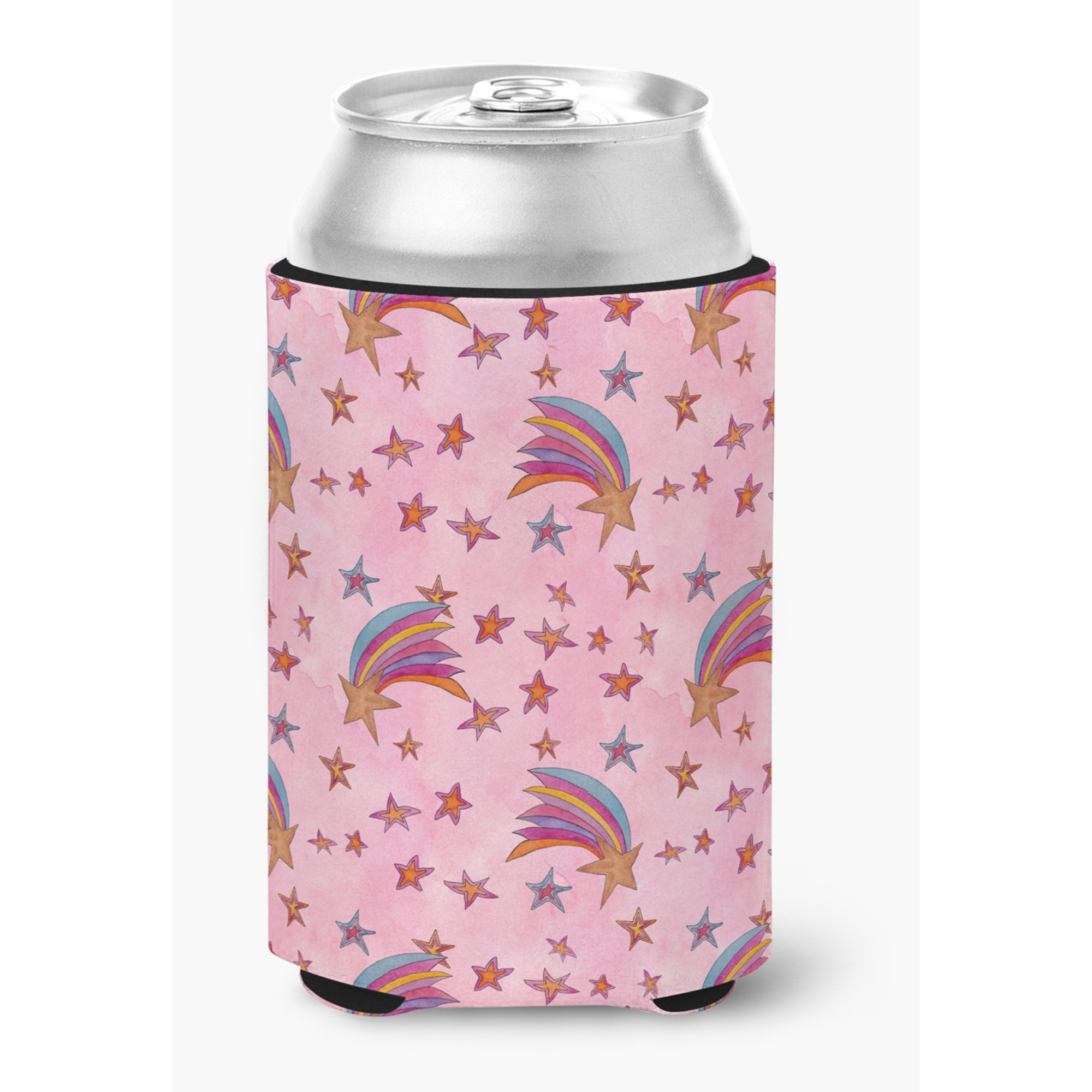 &quotCaroline's Treasures Watercolor Shooting Stars on Pink Decorative Can Hugger, Multicolor"