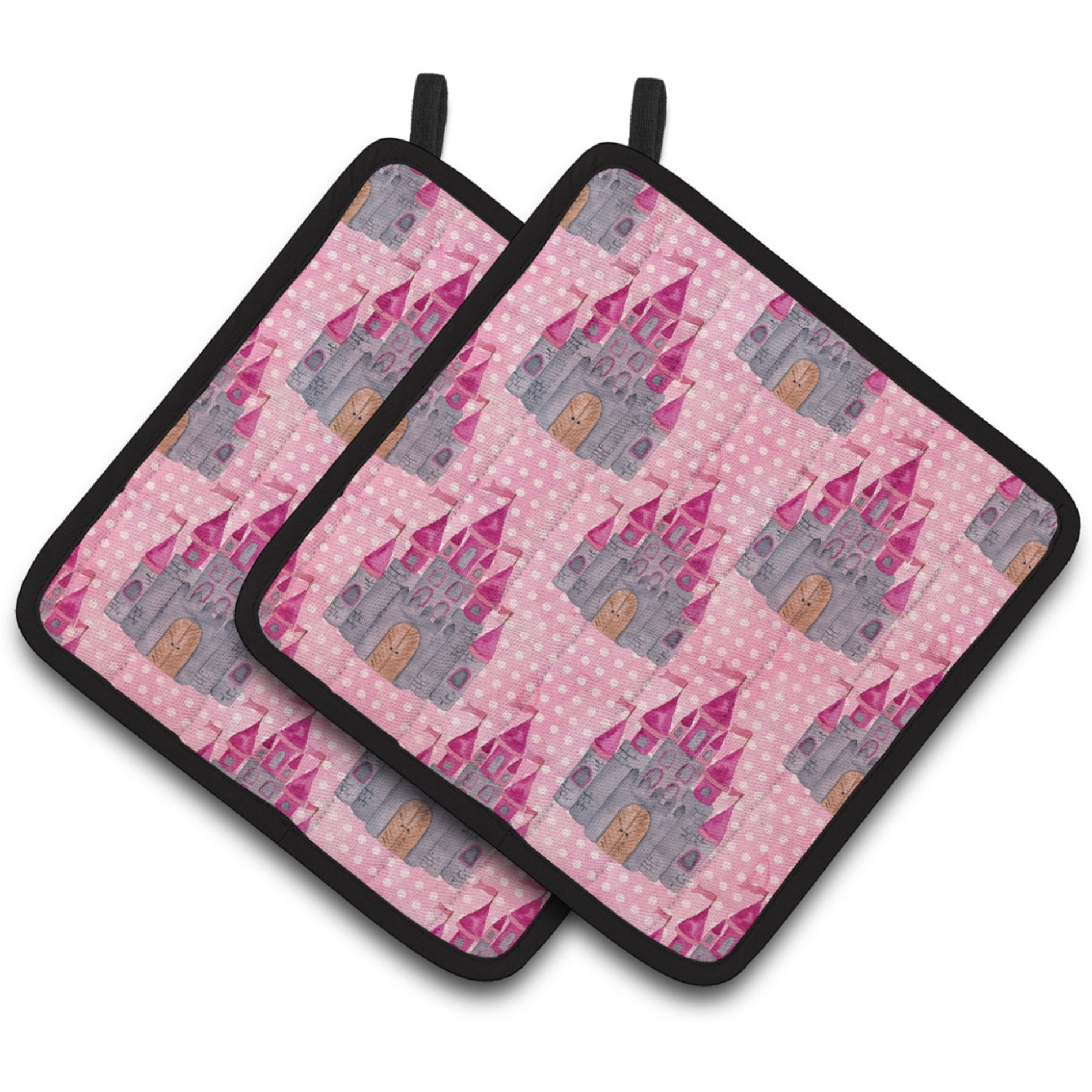 &quotCaroline's Treasures Watercolor Princess Castle Decorated Pot Holder, 7.5"" x 7.5"", Multicolor"