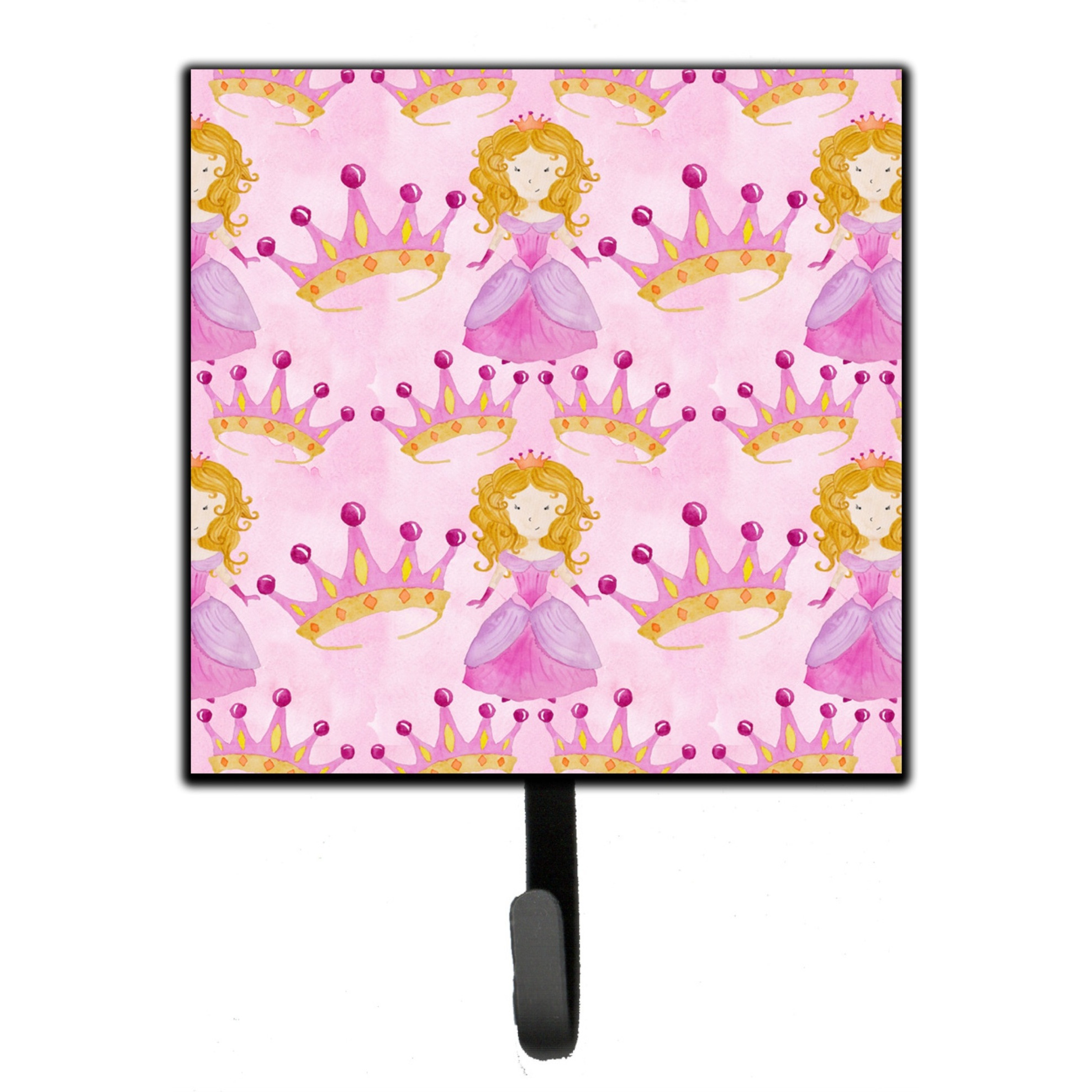 &quotCaroline's Treasures Watercolor Princess and Crown Wall Hook, Small, Multicolor"