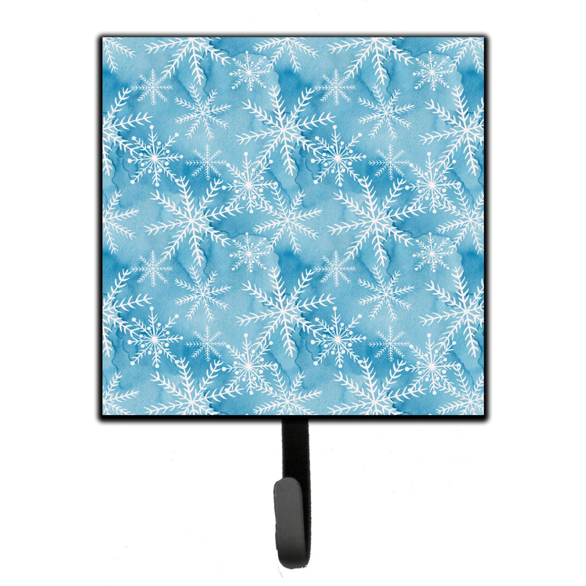 &quotCaroline's Treasures Watercolor Snowflake on Blue Wall Hook, Small, Multicolor"