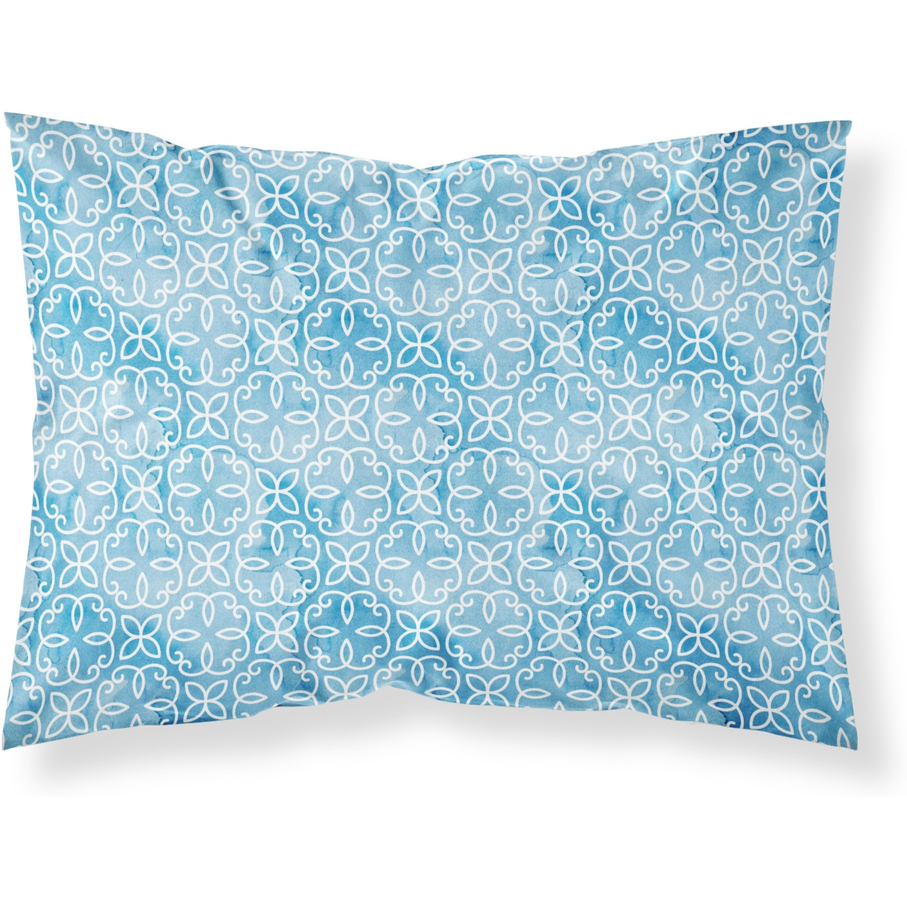 &quotCaroline's Treasures Watercolor Geometric Circle on Blue Pillowcase, Standard, Multicolor"